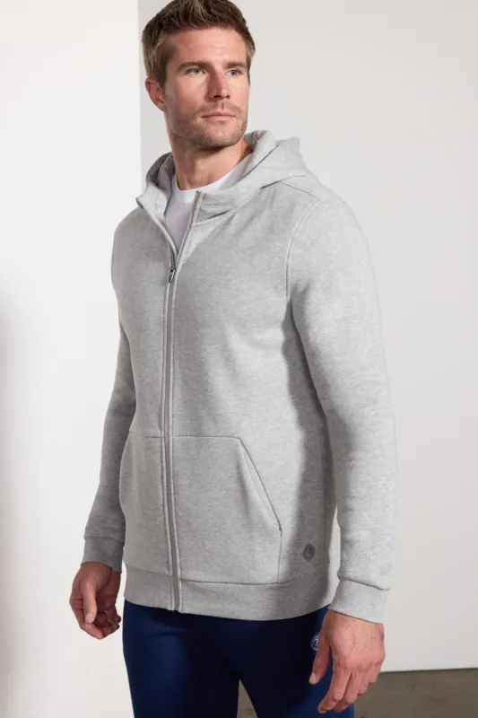 Comfort Men's Fleece Zip-Up Hoodie - Htr Concrete sold by MPG