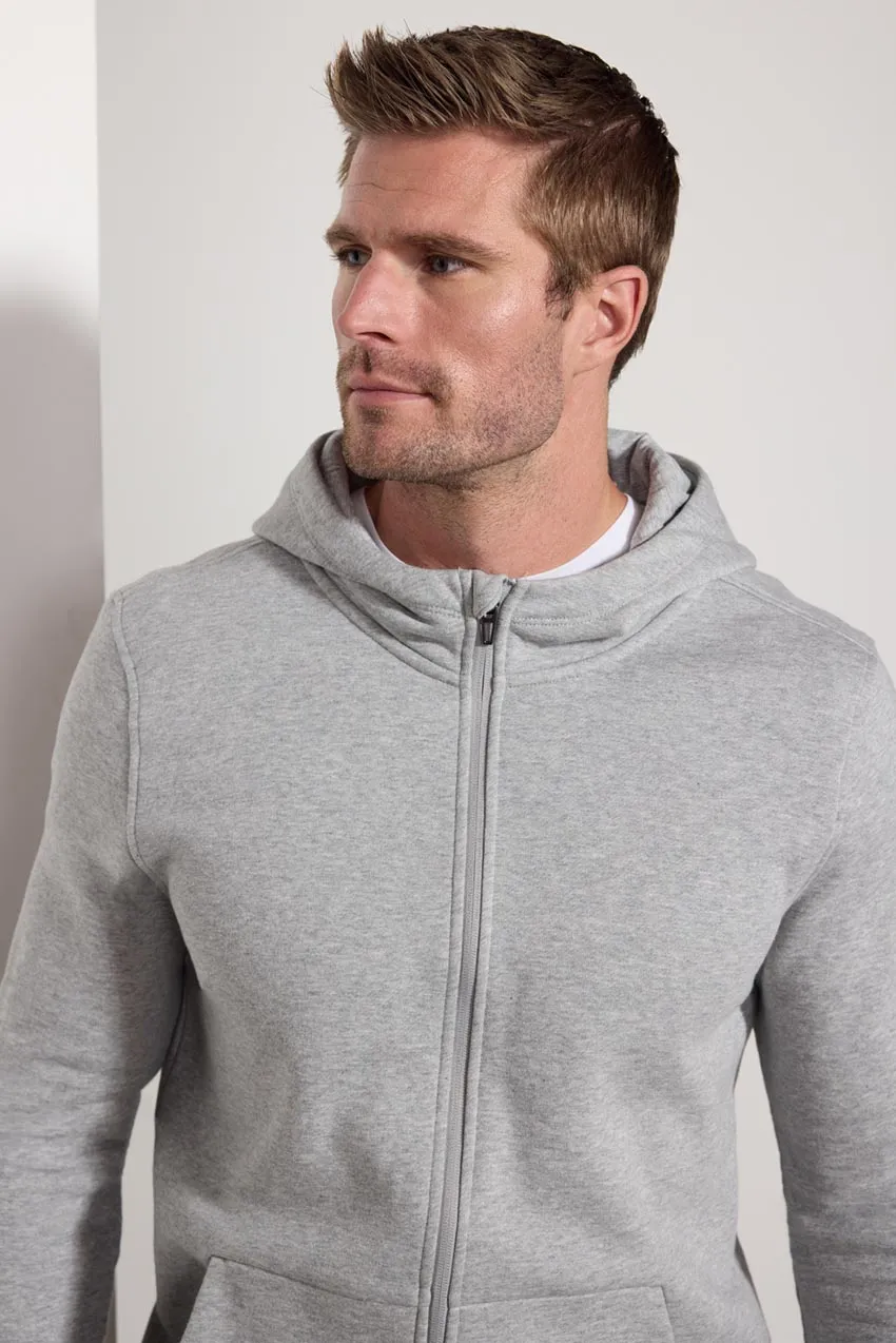 Comfort Men's Fleece Zip-Up Hoodie - Htr Concrete sold by MPG product image thumbnail 4