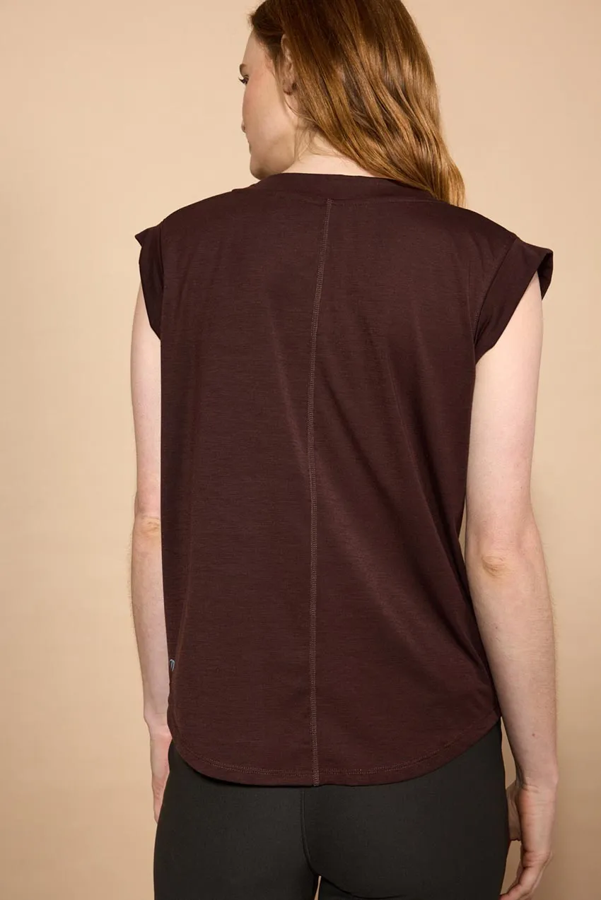 Dynamic Recycled Polyester V-Neck Cap Sleeve T-Shirt – Sale sold by MPG product image thumbnail 3