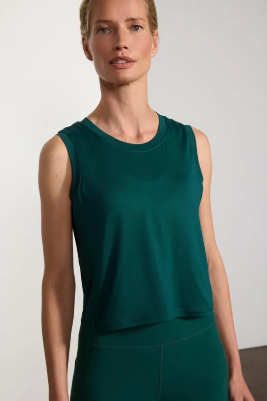Pace Recycled Polyester Crop Tank Top sold by MPG