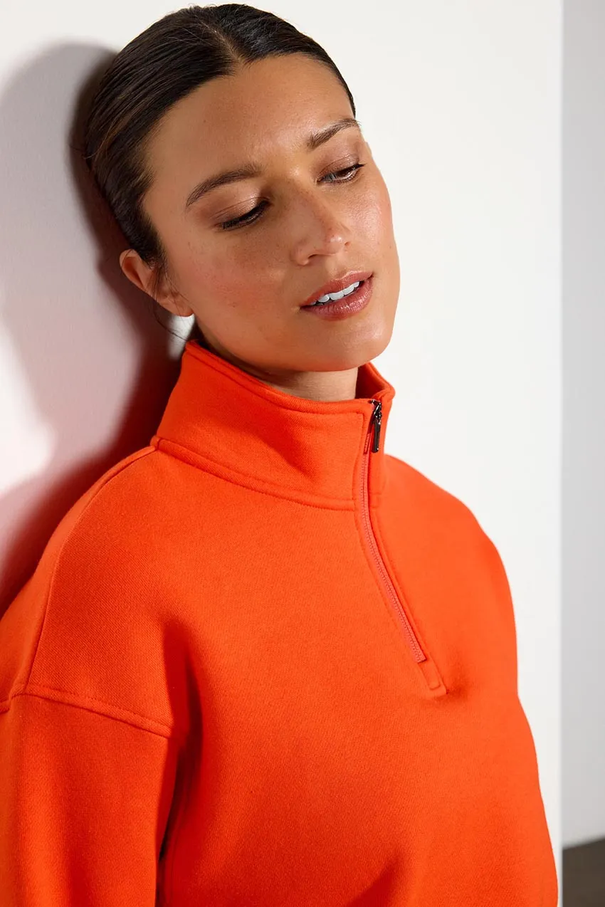 The Comfort Women’s 1/4 Zip Cropped Sweatshirt – Sale sold by MPG product image thumbnail 4