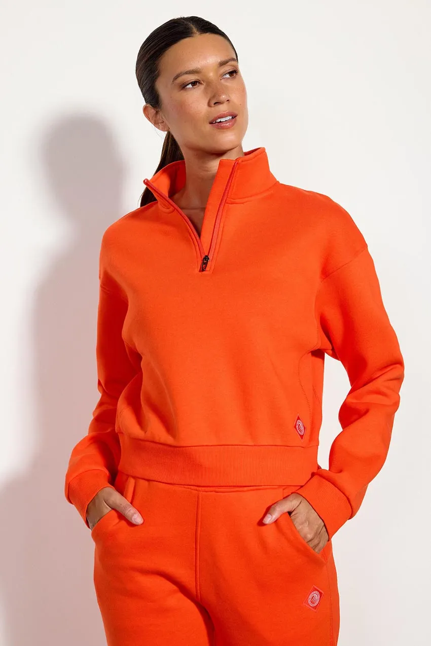 The Comfort Women’s 1/4 Zip Cropped Sweatshirt – Sale sold by MPG