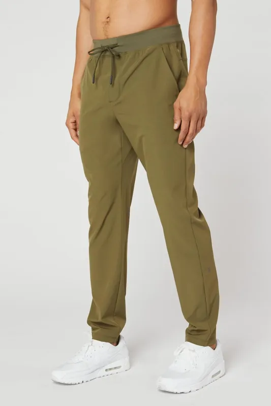Lithe Recycled Polyester Stretch Woven Pant sold by MPG