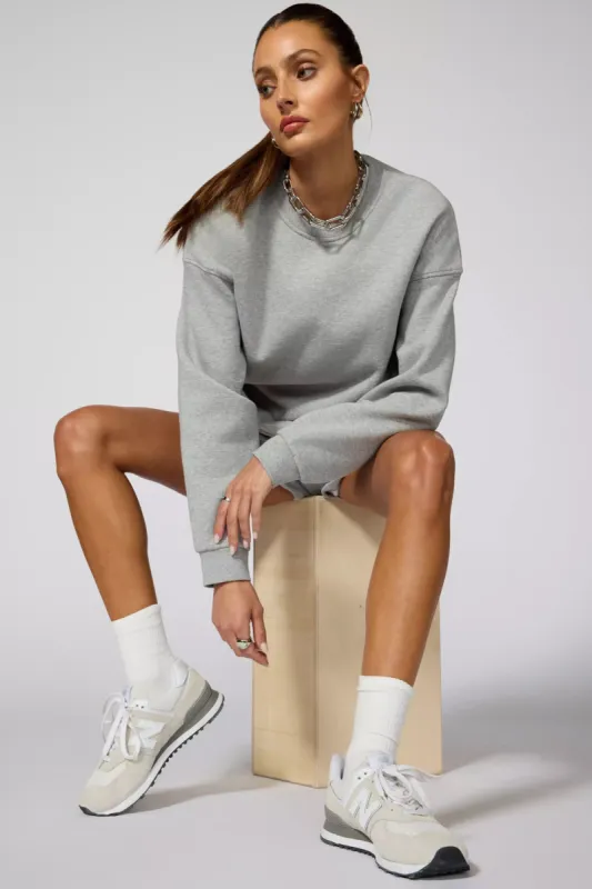 Comfort Fleece Relaxed Sweatshirt - Htr Concrete sold by MPG