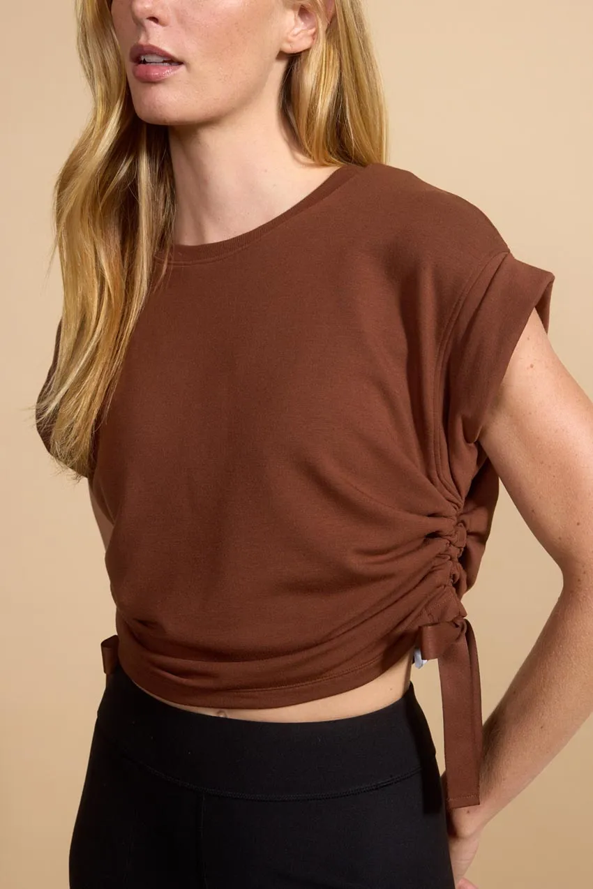 Serene Recycled Polyester TENCEL™ Modal Side Cord Sleeveless Sweatshirt sold by MPG product image thumbnail 4
