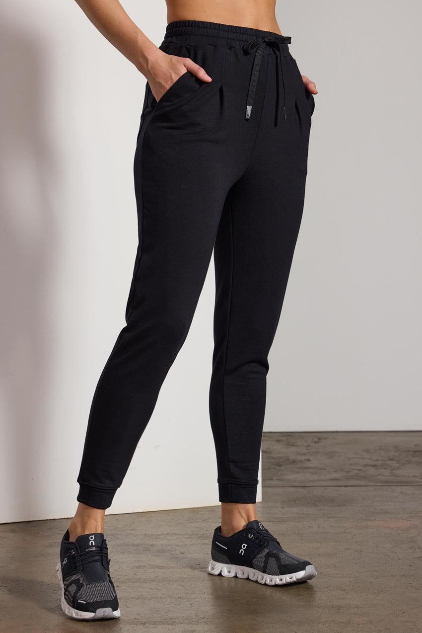 Serene TENCEL™ High-Waisted 26.5" Pleated Jogger sold by MPG
