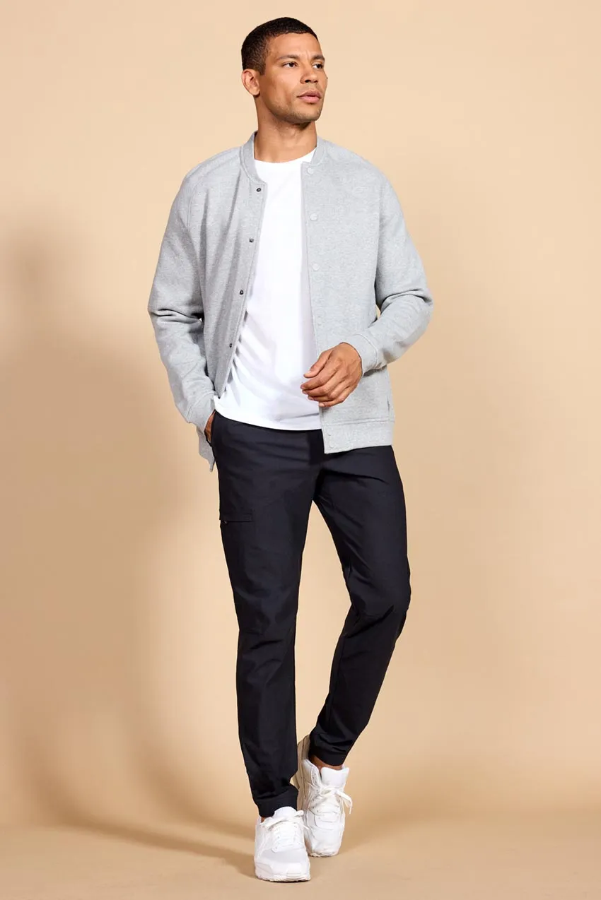 Comfort Men's Fleece Bomber Jacket - Htr Concrete sold by MPG product image thumbnail 2