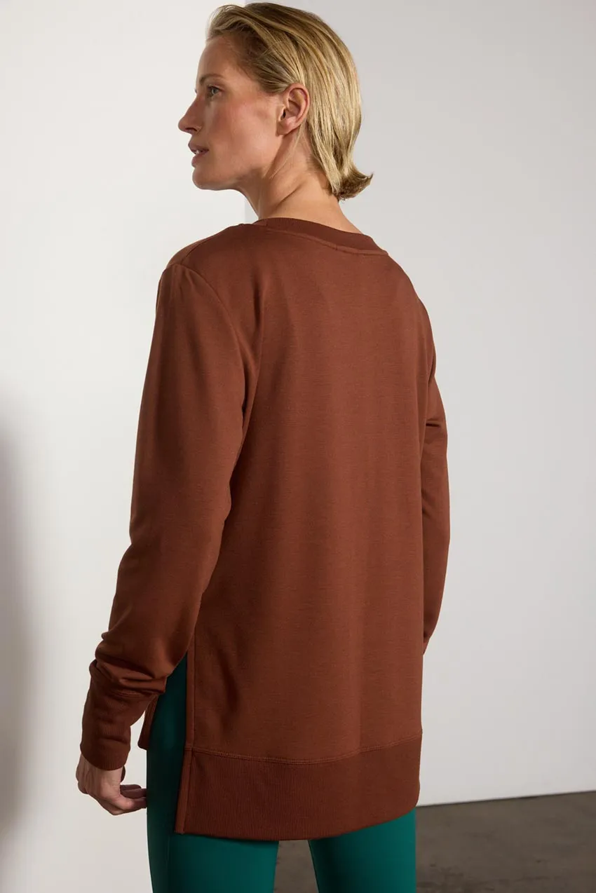 Serene Recycled Polyester TENCEL™ Modal Relaxed Side Slit Pullover – Sale sold by MPG product image thumbnail 3