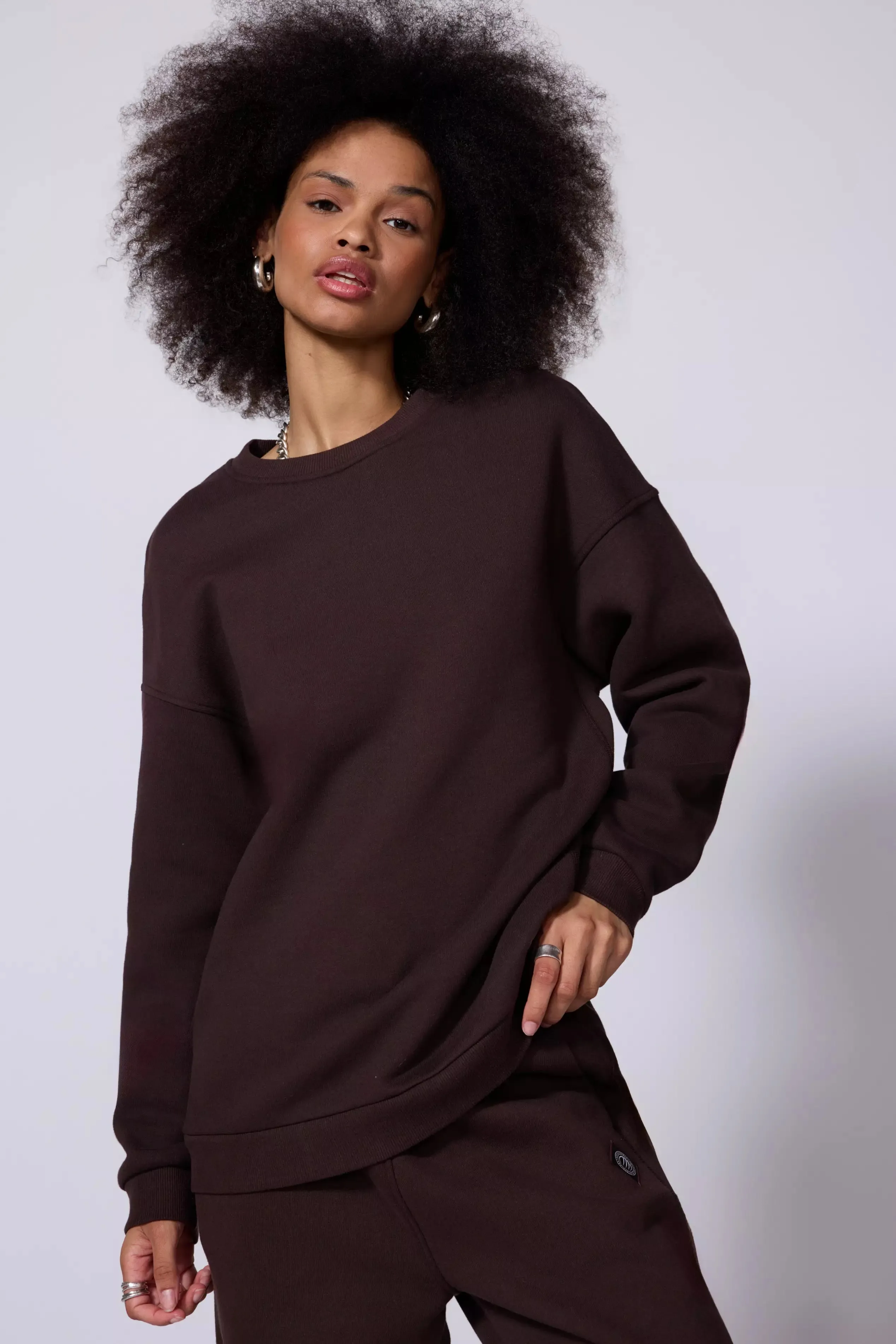 Comfort Fleece Relaxed Sweatshirt - Chocolate Brown sold by MPG