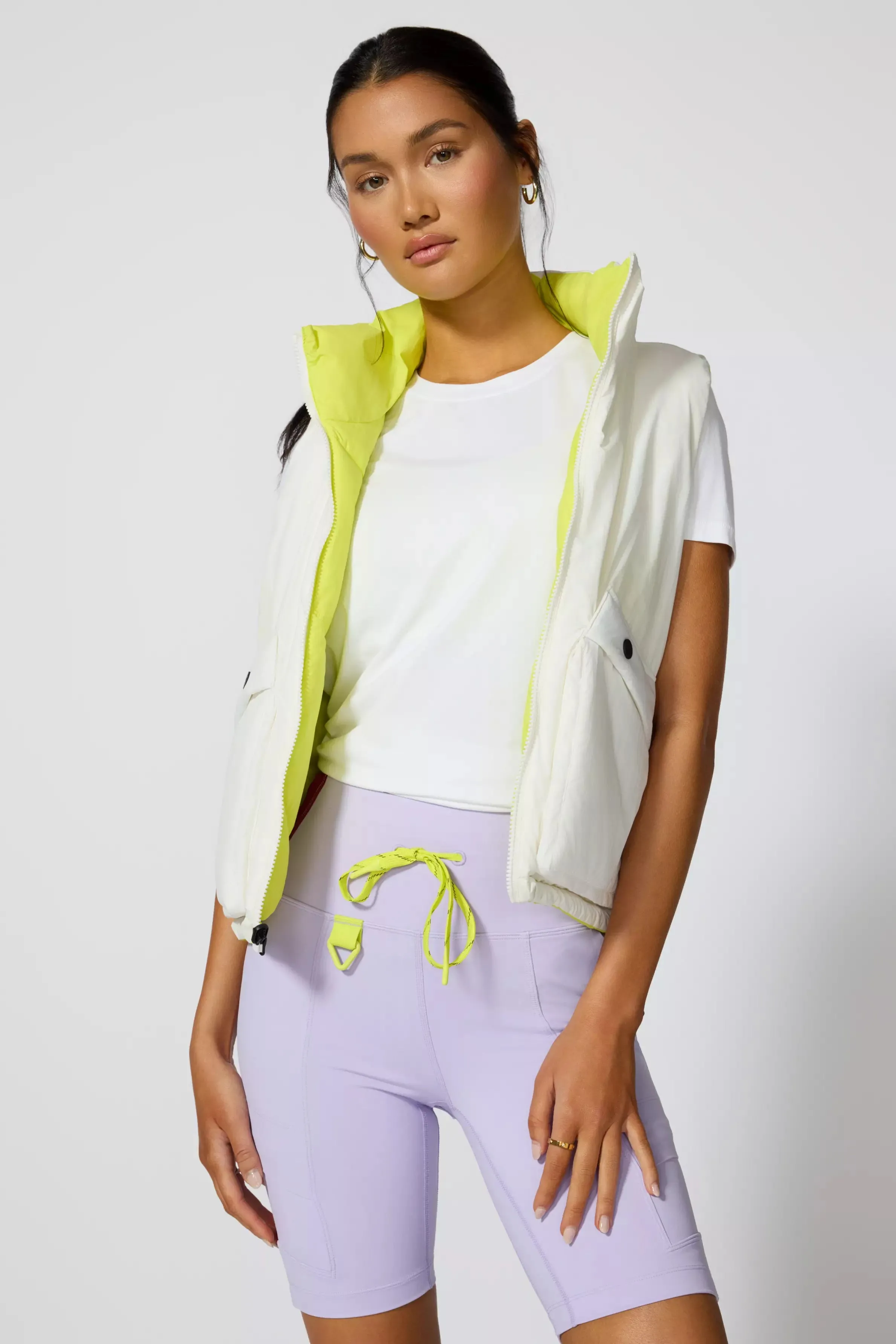 Captivate Reversible Vest - White/Primrose sold by MPG product image thumbnail 5
