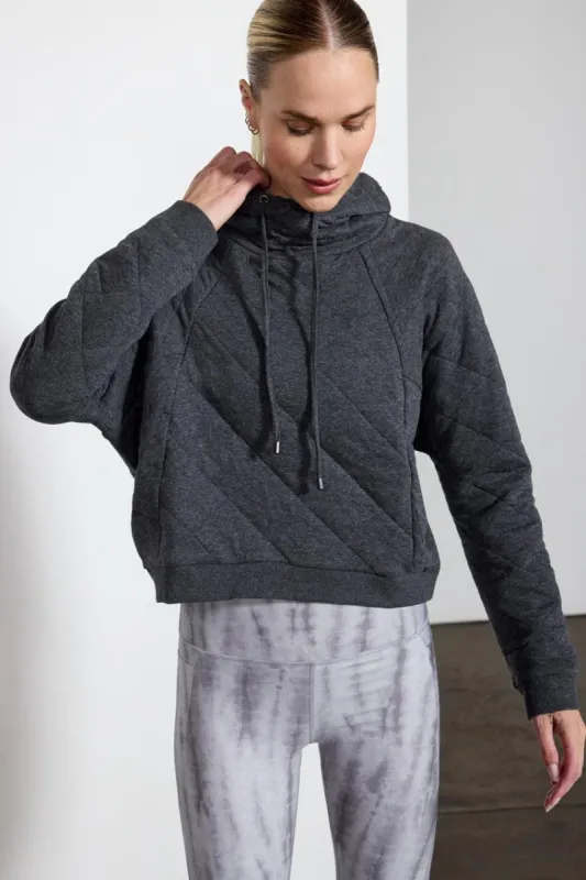 Aspire Cropped Relaxed Quilted Hoodie made by MPG