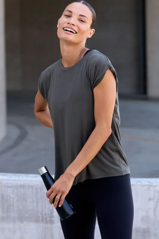 Breeze Tencel™ Modal Short Sleeve Shirt with Tacked Shoulder sold by MPG