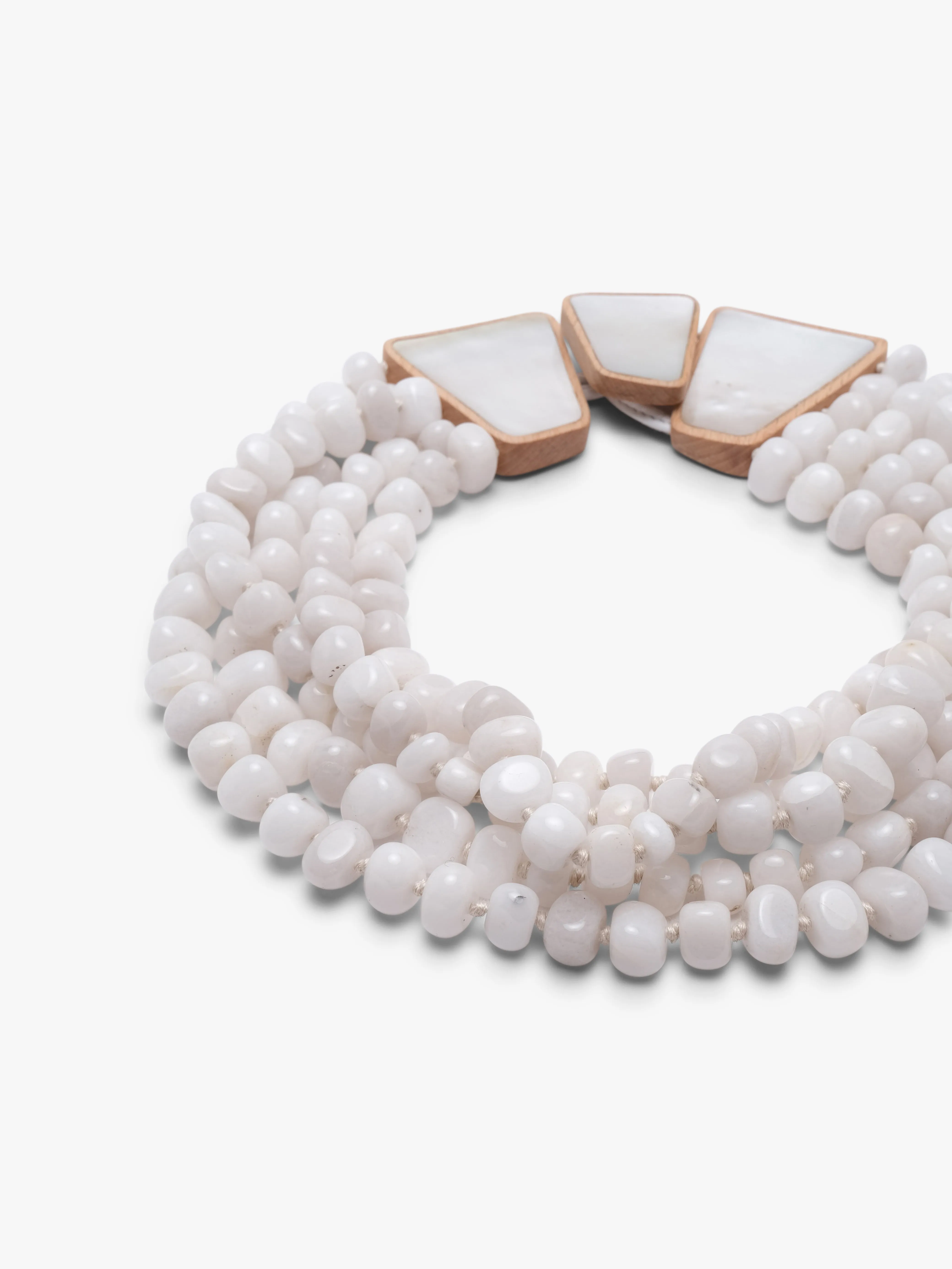 Necklace: agate, beech, mother of pearl sold by Monies product image thumbnail 2