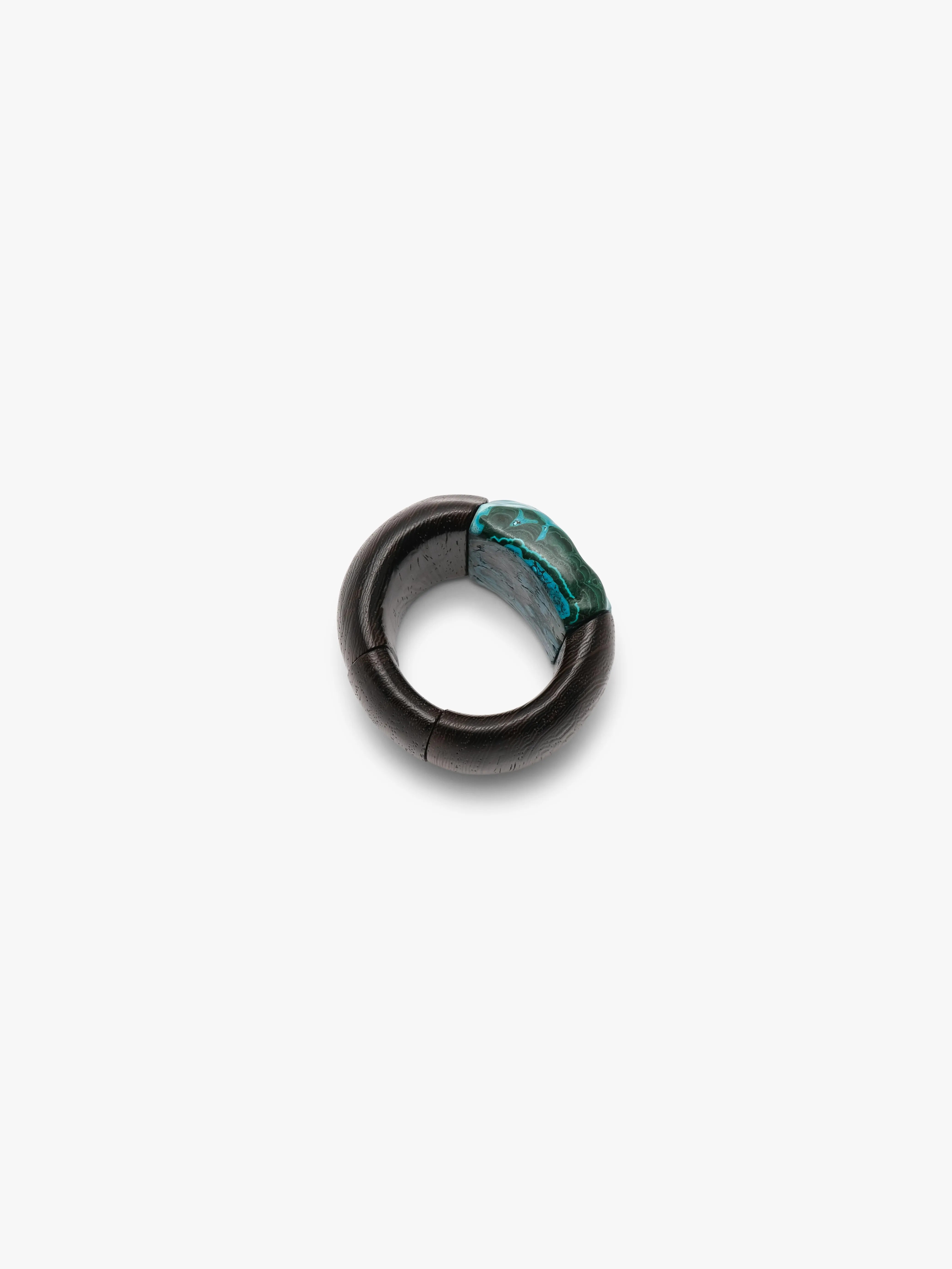Bracelet: bog oak, malachite sold by Monies product image thumbnail 4