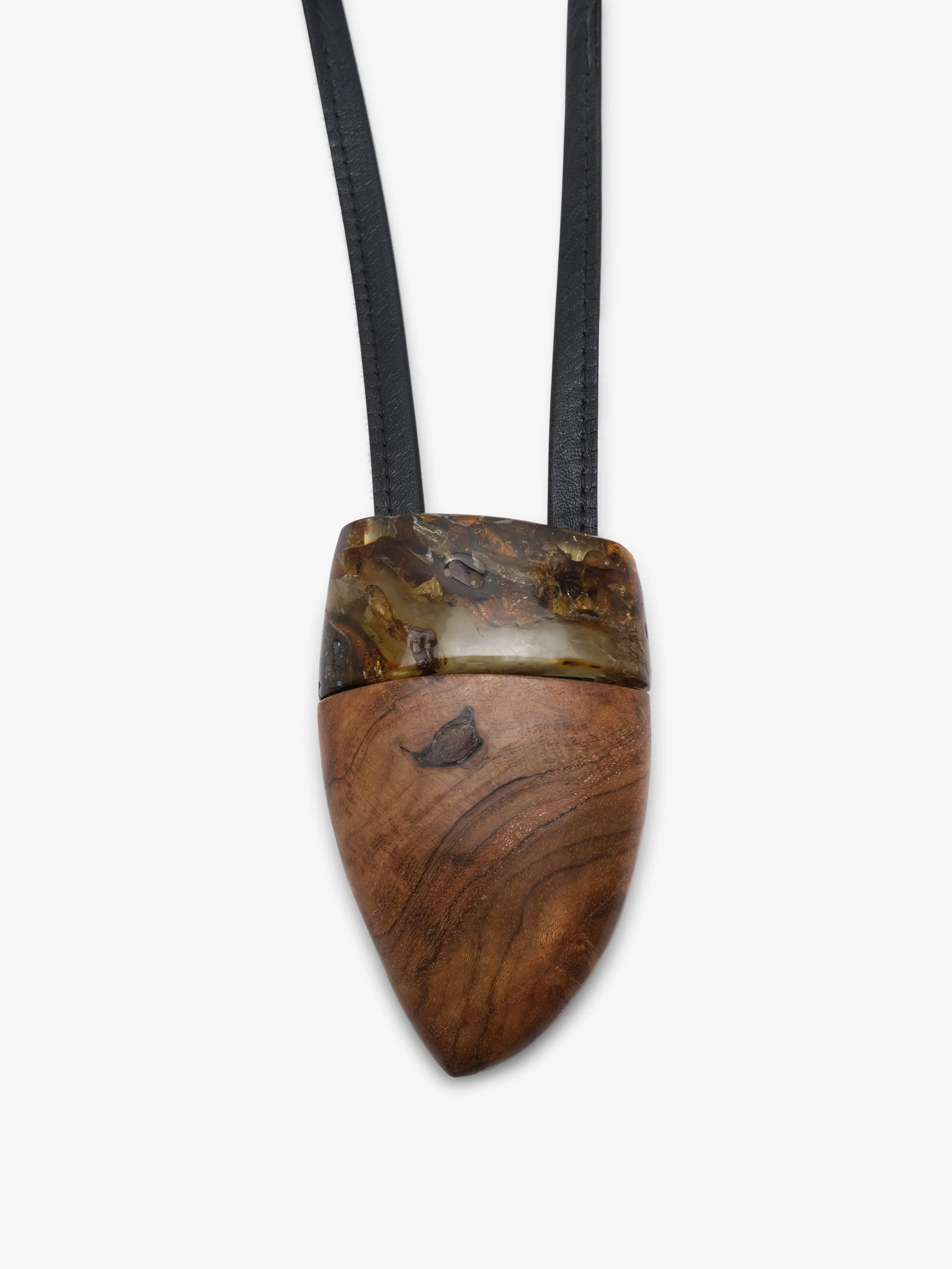 Pendant: amber, serptentine, briar wood sold by Monies product image thumbnail 3