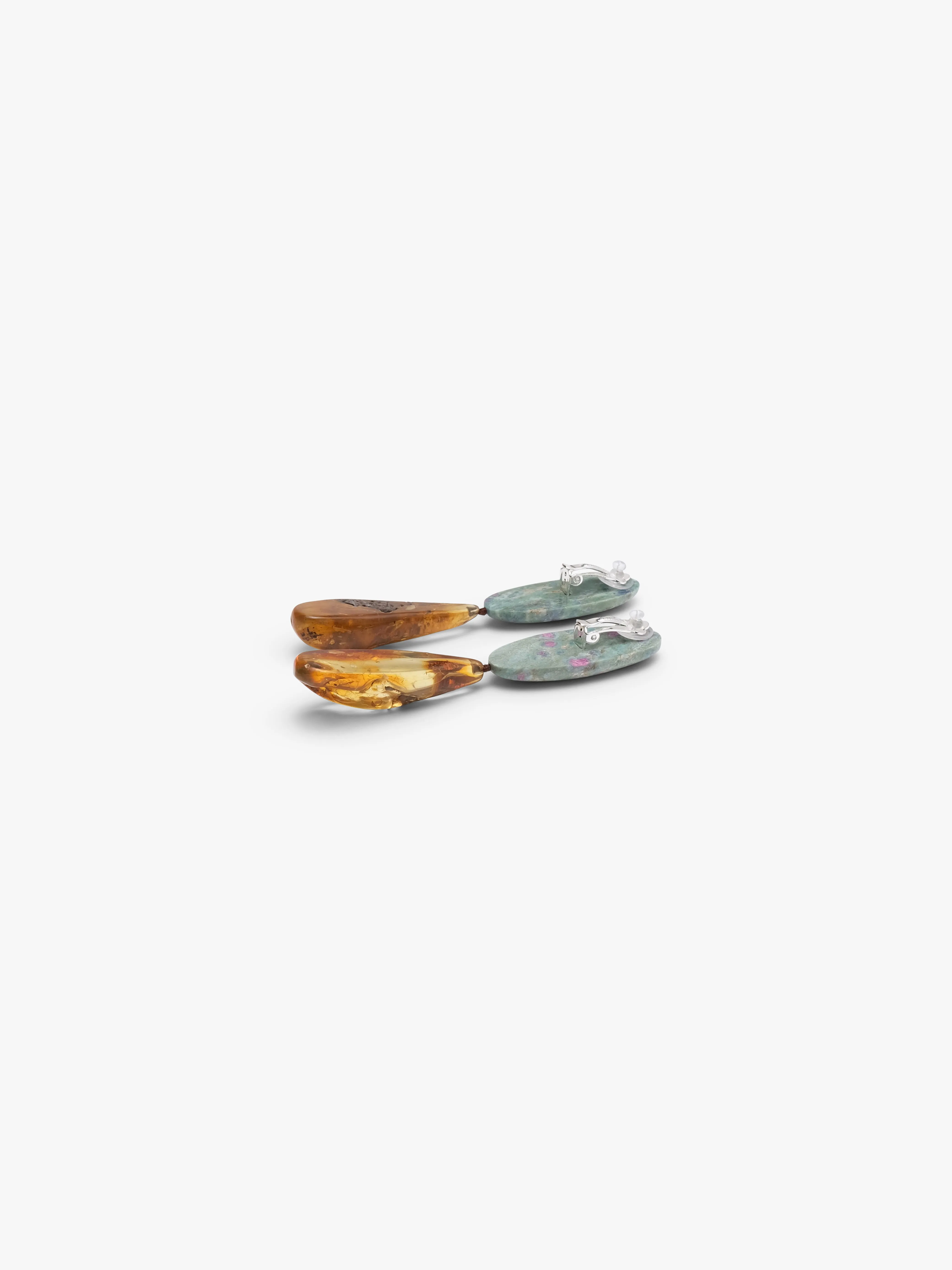 Earrings: ruby zoisite, amber sold by Monies product image thumbnail 2