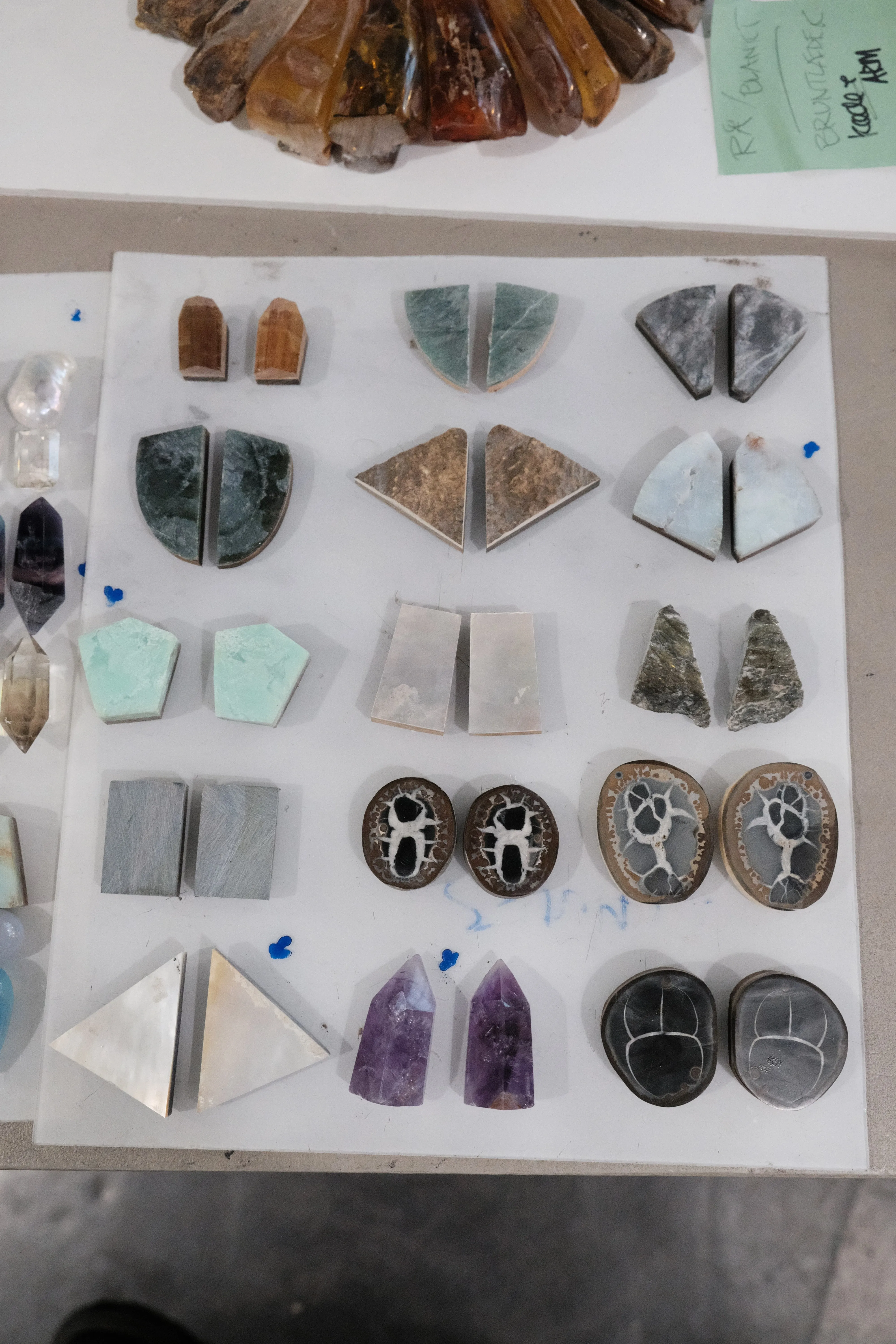 Earrings: amaranth, mother of pearl sold by Monies product image thumbnail 2