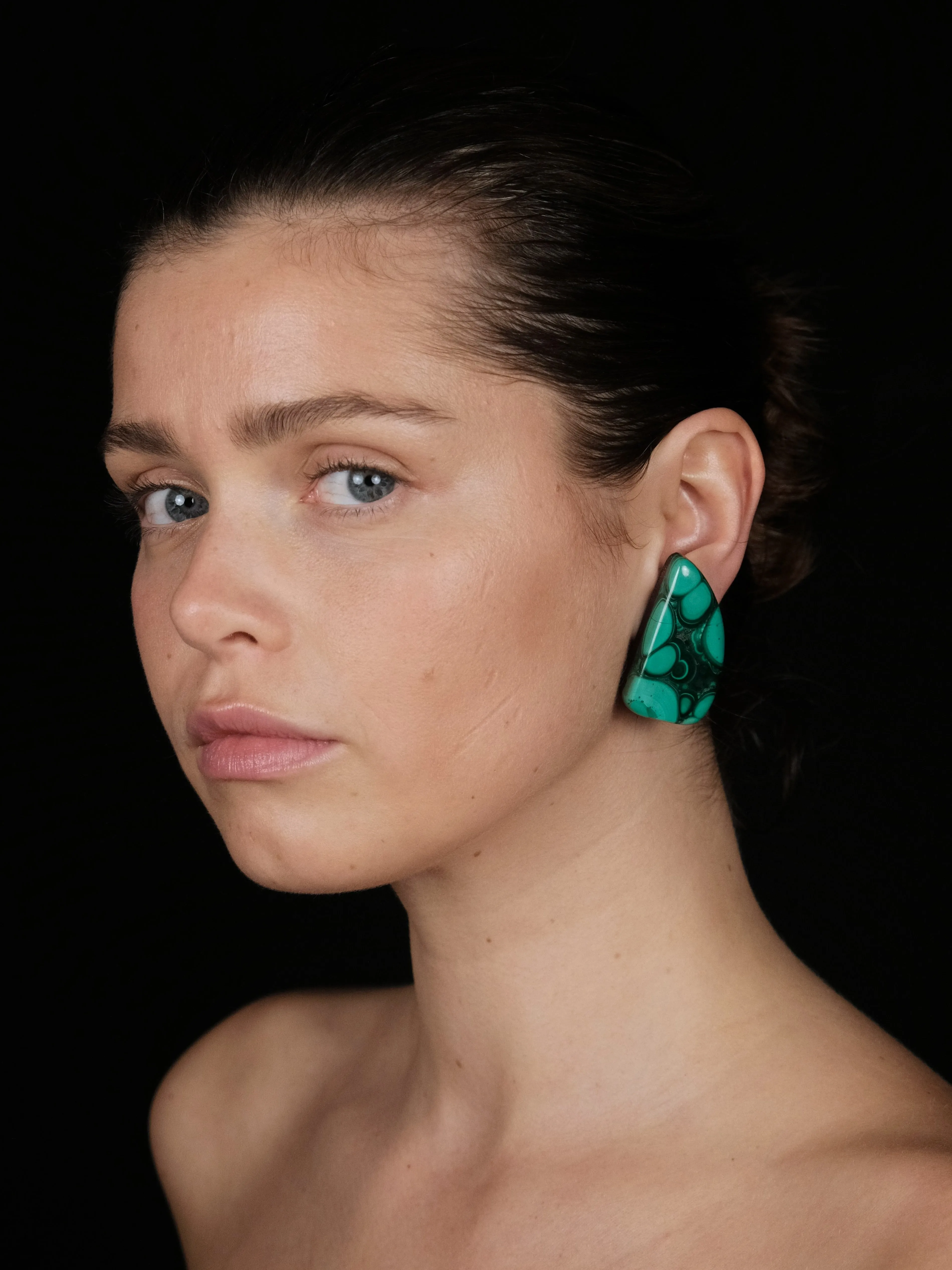 Earrings: amaranth, malachite sold by Monies product image thumbnail 2
