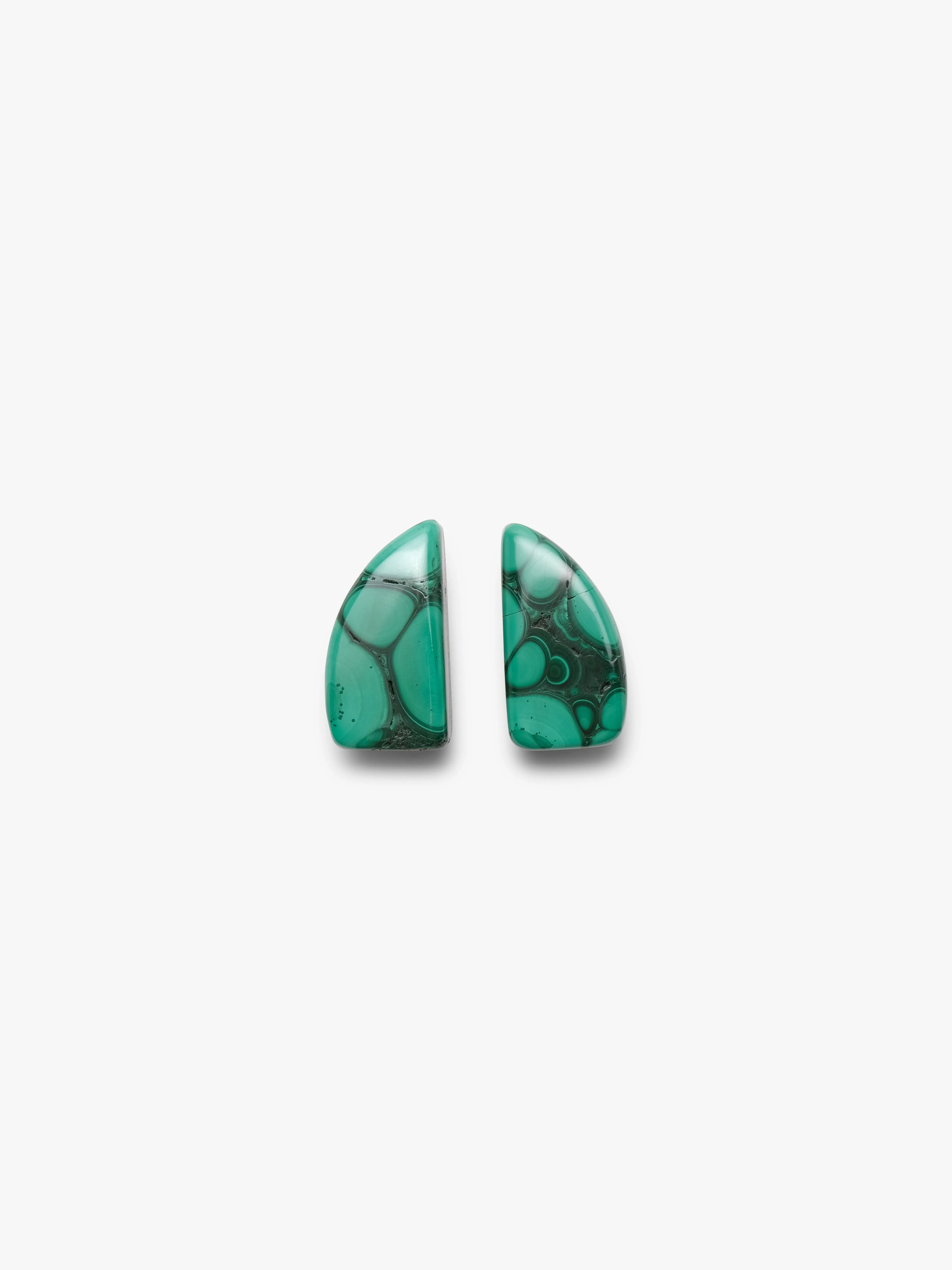 Earrings: amaranth, malachite sold by Monies