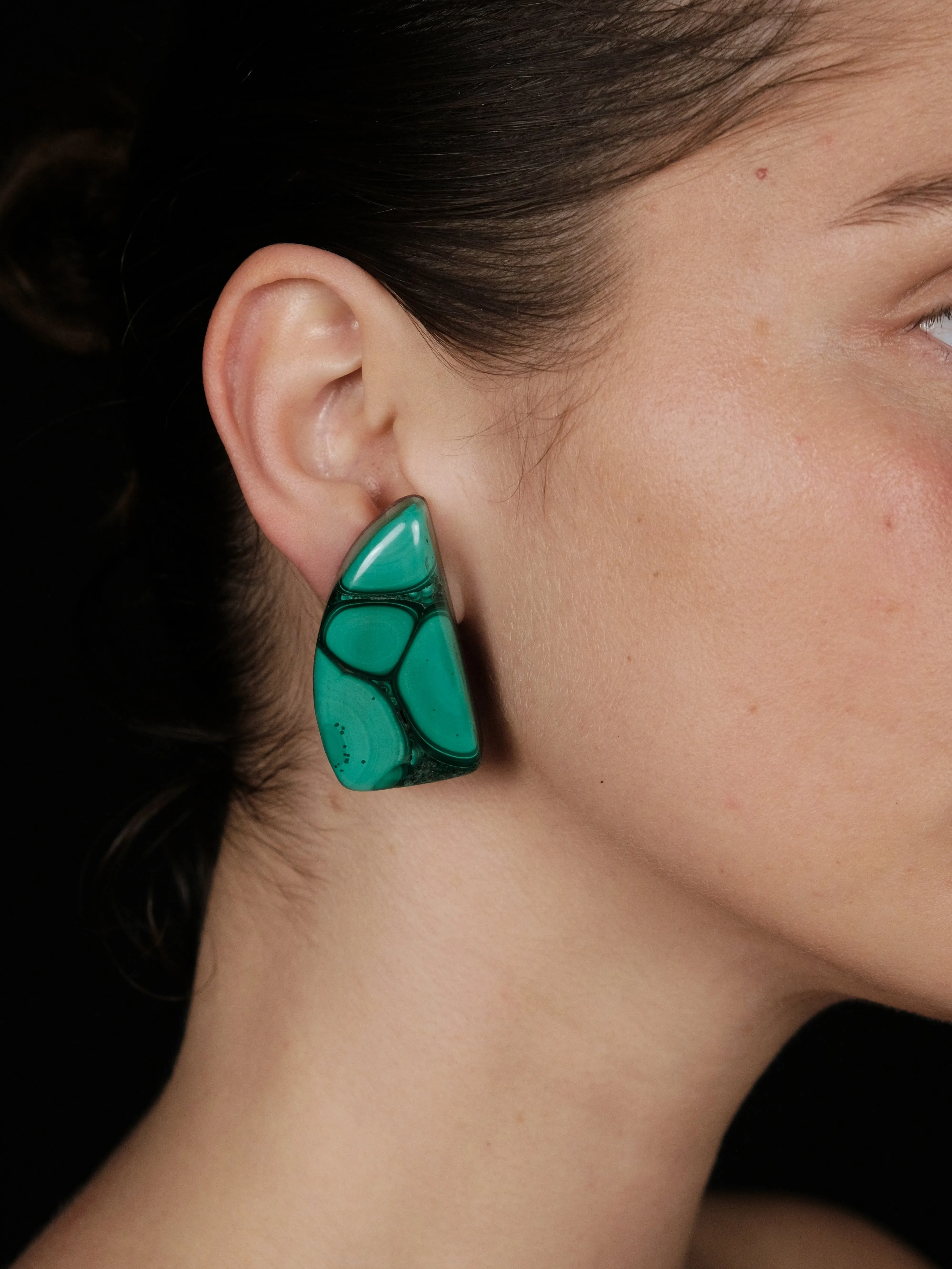 Earrings: amaranth, malachite sold by Monies product image thumbnail 4