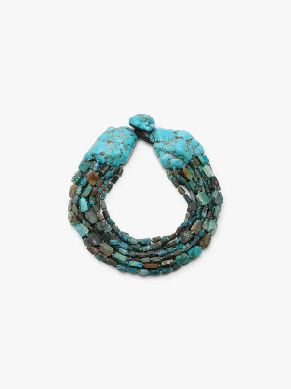 Necklace: chrysocolla, turquoise sold by Monies