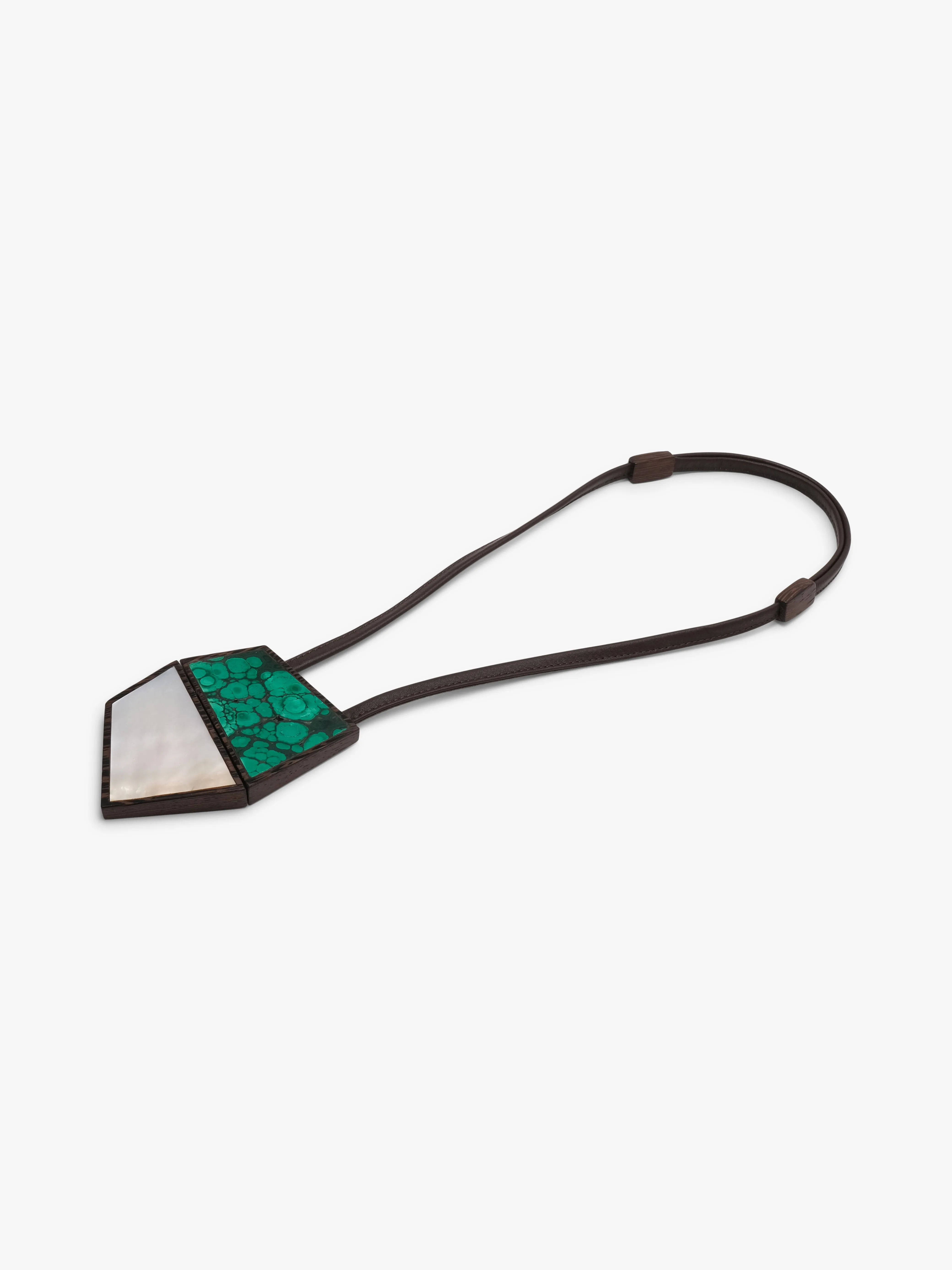 Pendant: pearl, malachite, wengé sold by Monies product image thumbnail 4