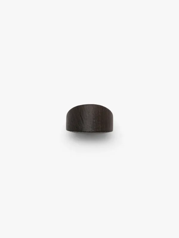 Brontea ring: bog oak, leather sold by Monies