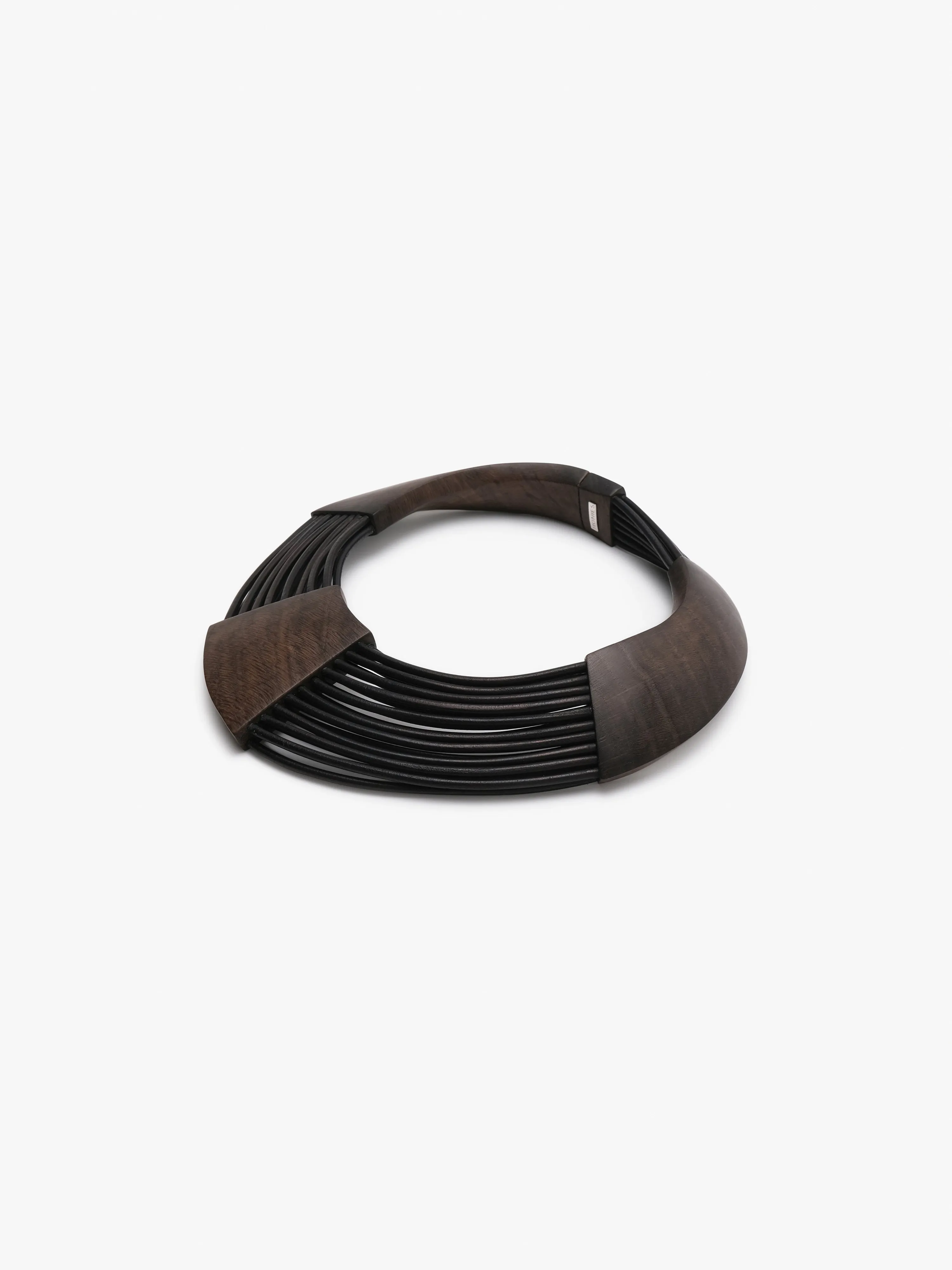 Brisa necklace: bog oak, leather sold by Monies product image thumbnail 5