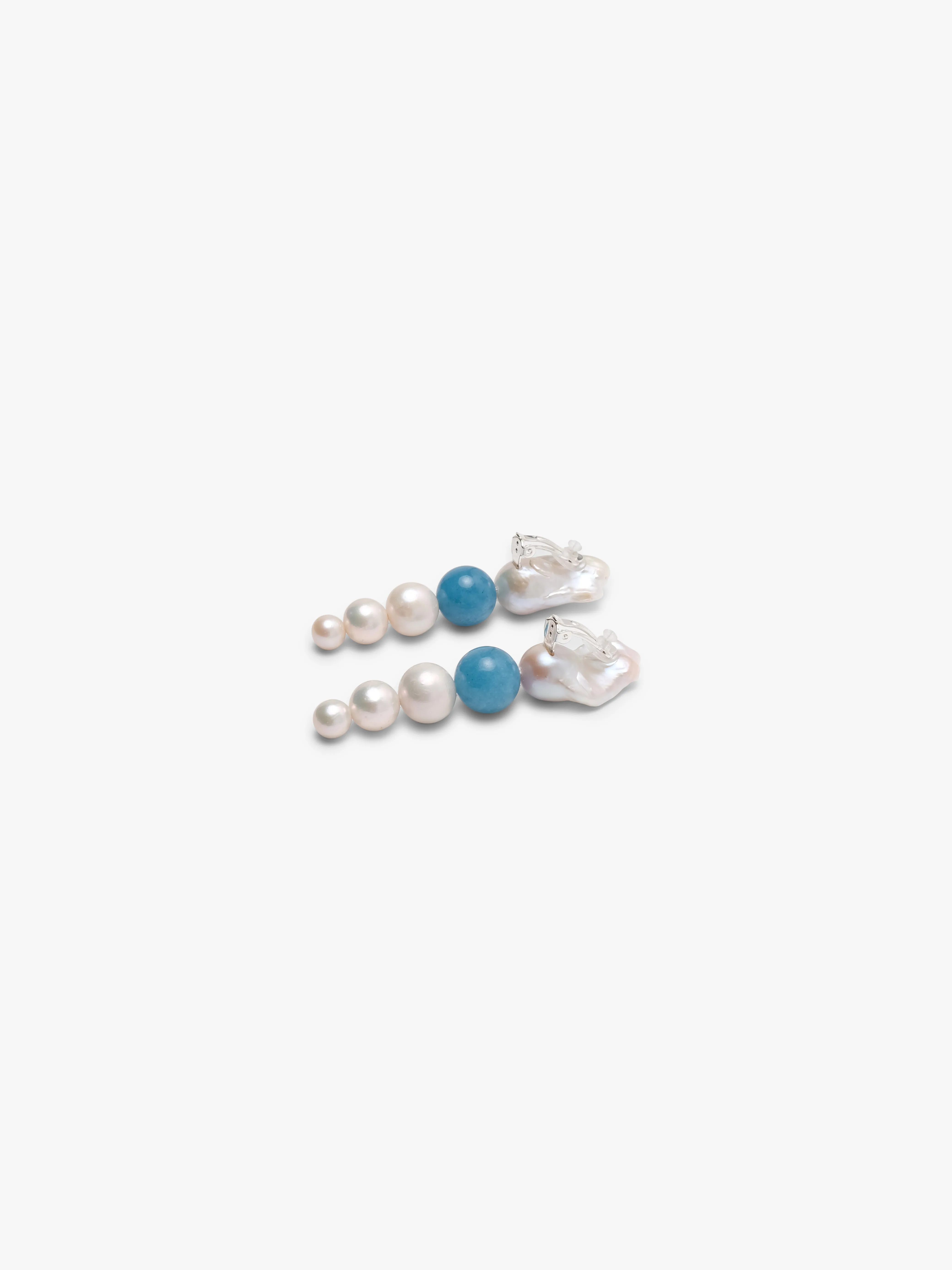 Earrings: aquamarine, pearls sold by Monies product image thumbnail 3