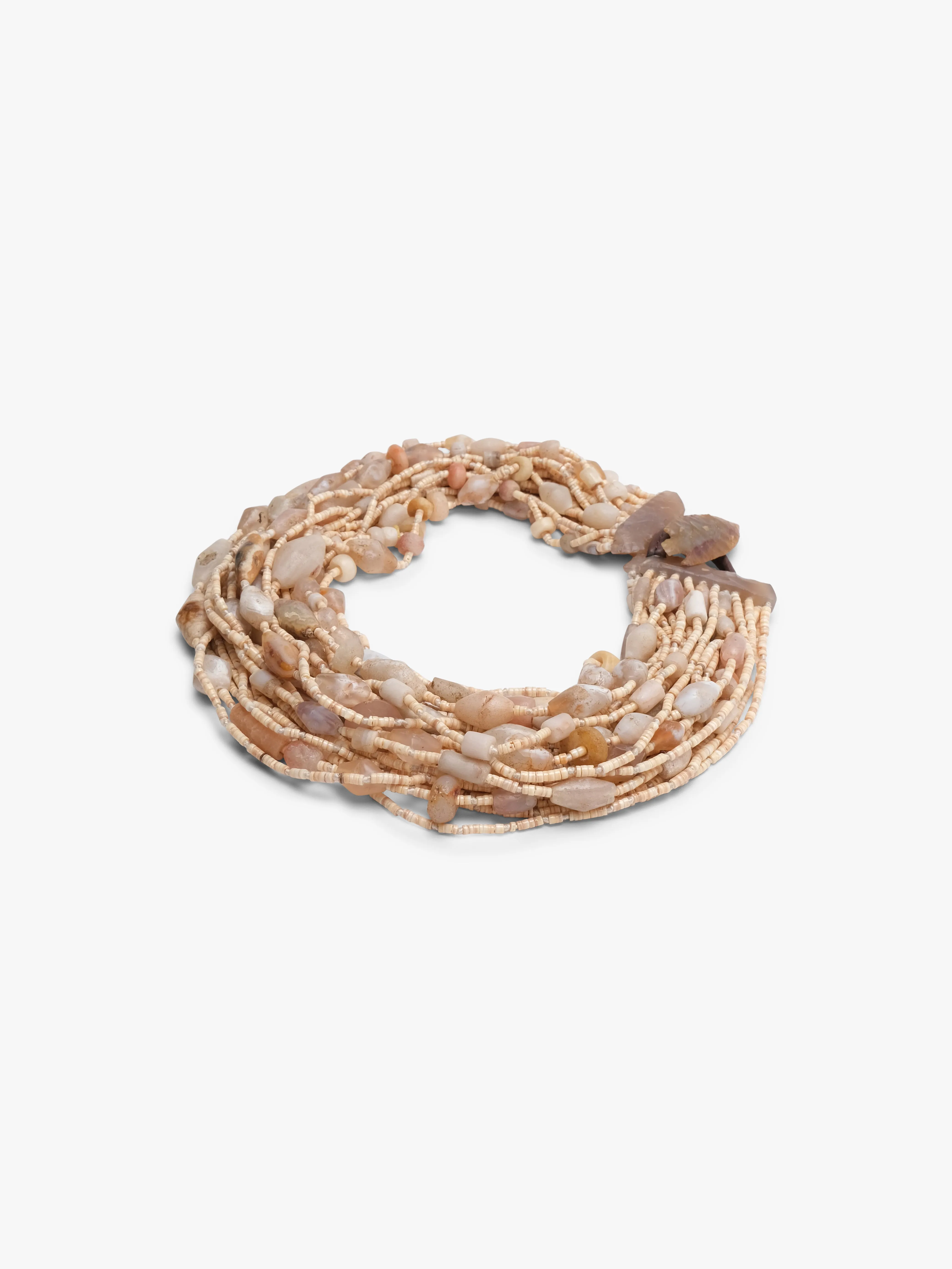 Necklace: agath, flint, shell sold by Monies product image thumbnail 2