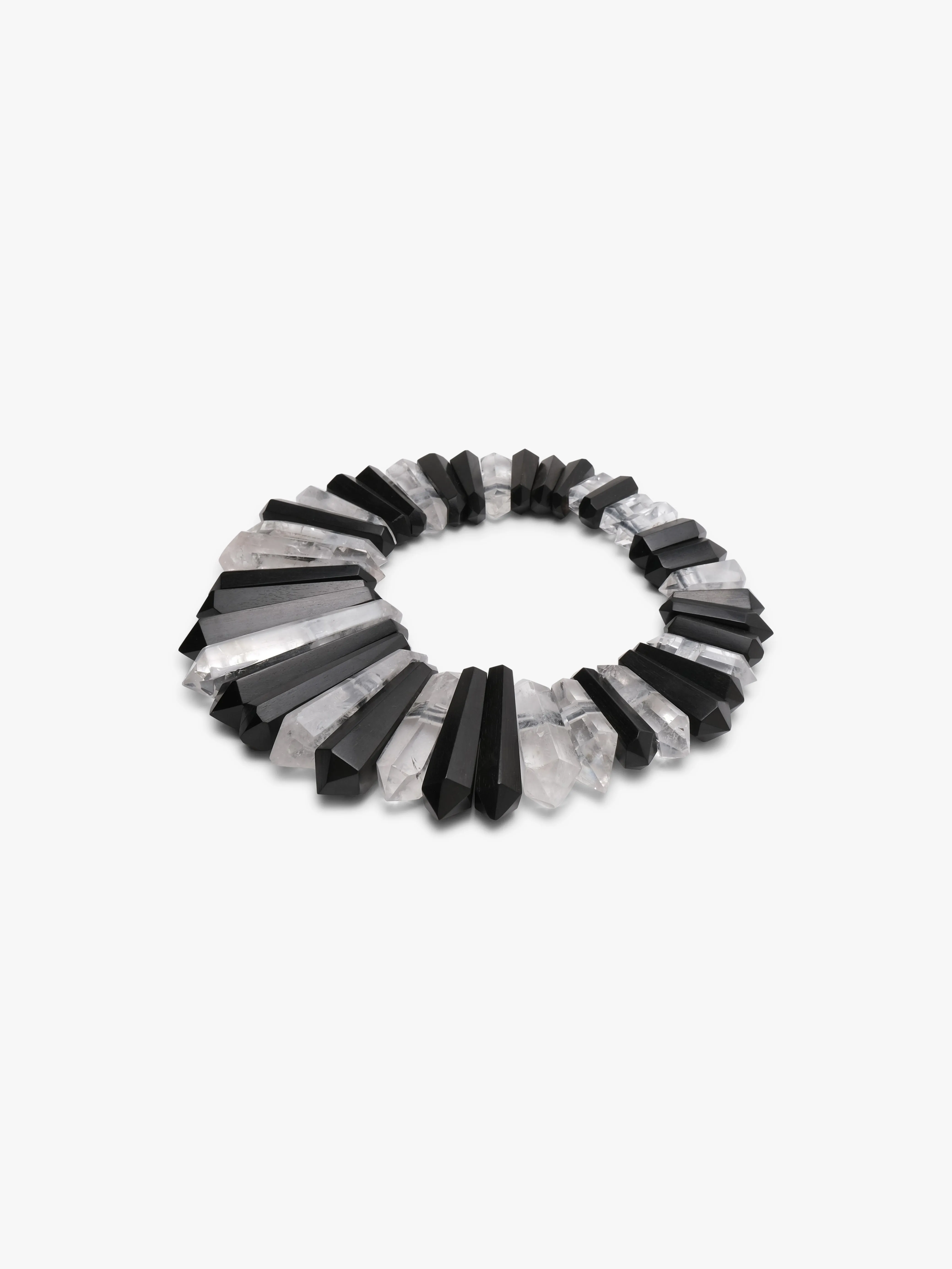 Necklace: mountain crystal, ebony sold by Monies product image thumbnail 3