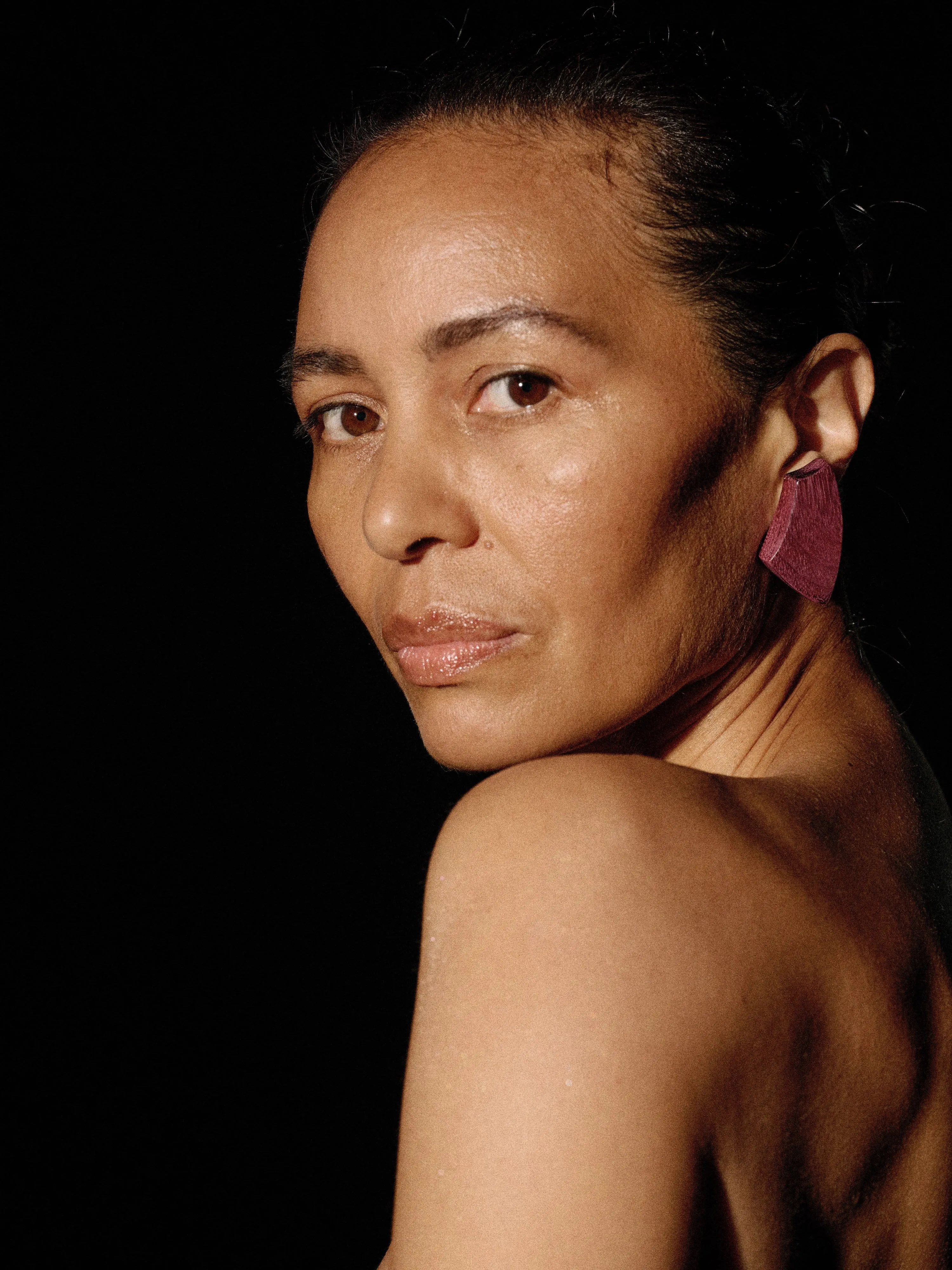 Pazura earrings: amaranth wood sold by Monies product image thumbnail 2