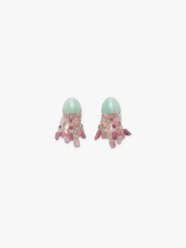 Earrings: multi materials sold by Monies