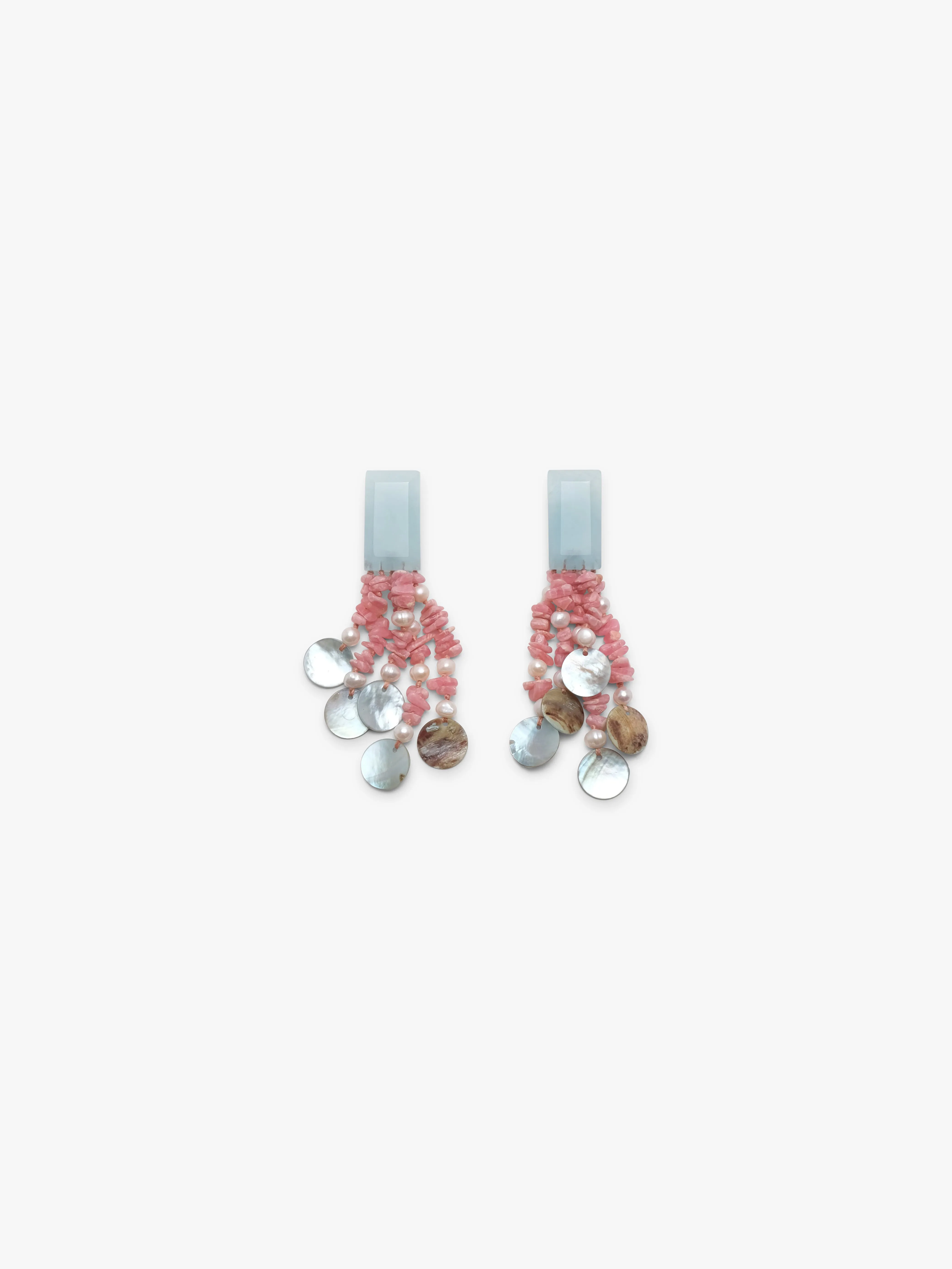 Earrings: multi materials sold by Monies
