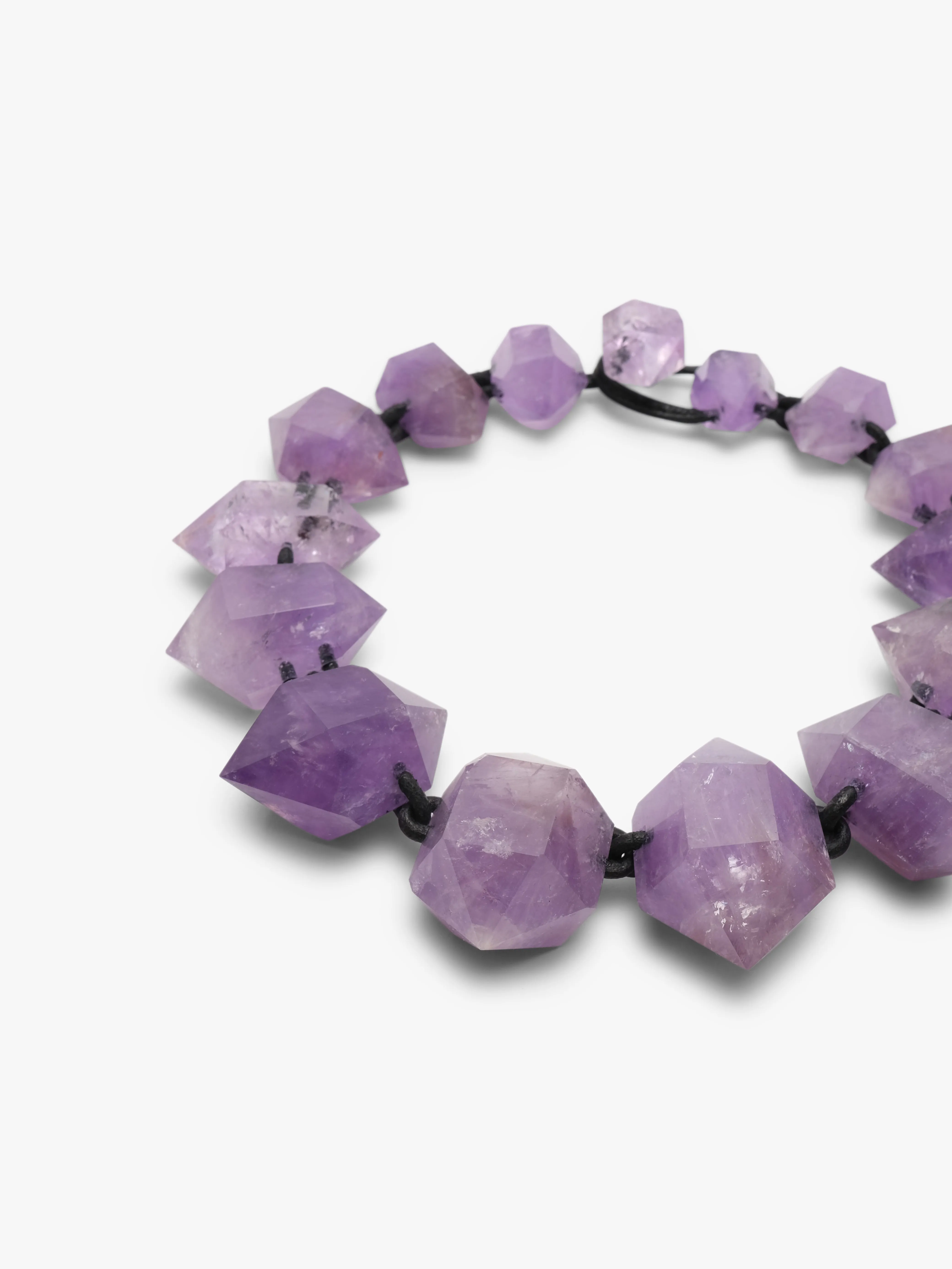 Necklace: amethyst, leather sold by Monies product image thumbnail 3