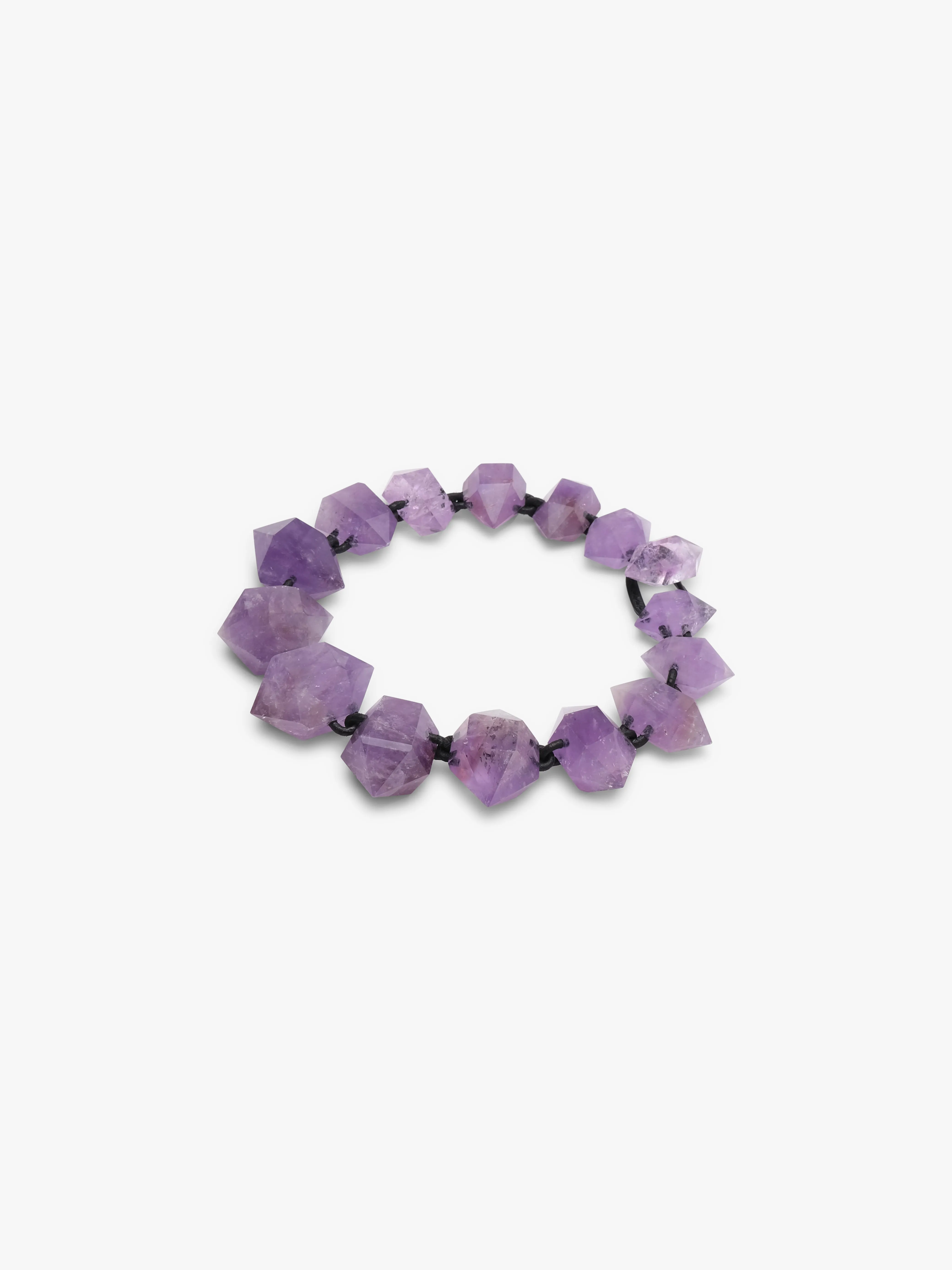 Necklace: amethyst, leather sold by Monies product image thumbnail 4