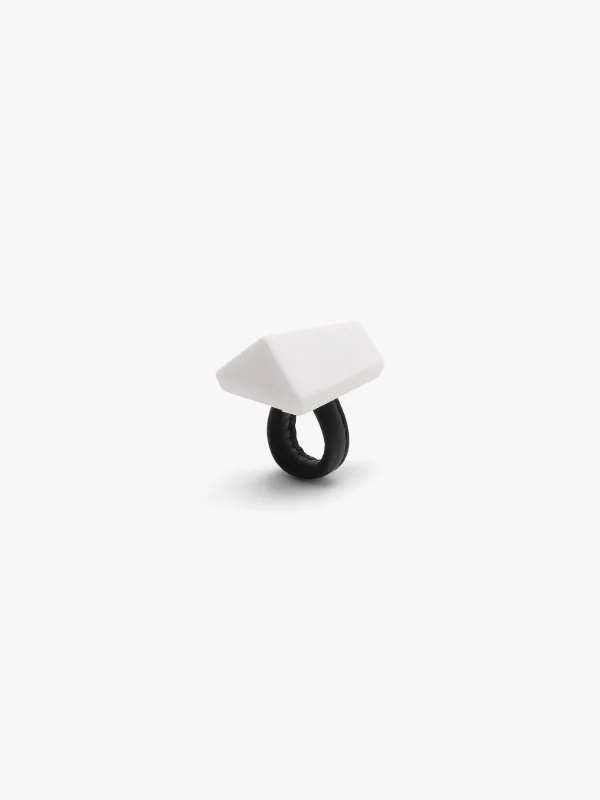 Solace ring: white greencast sold by Monies