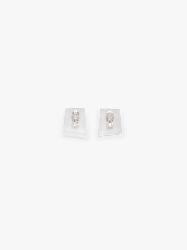 Tzul earrings: clear greencast sold by Monies