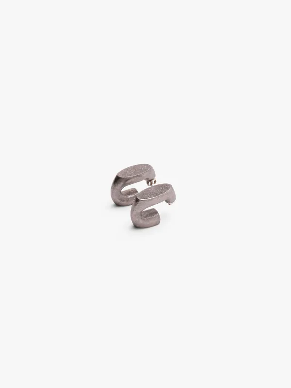Anora stud earrings: acacia, silverfoil sold by Monies