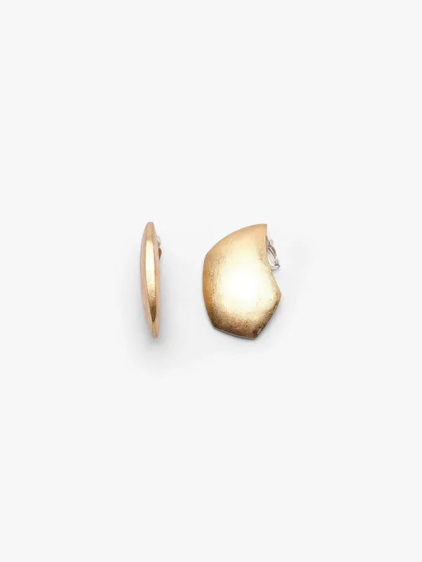 Floreva earrings: goldfoil, acacia sold by Monies