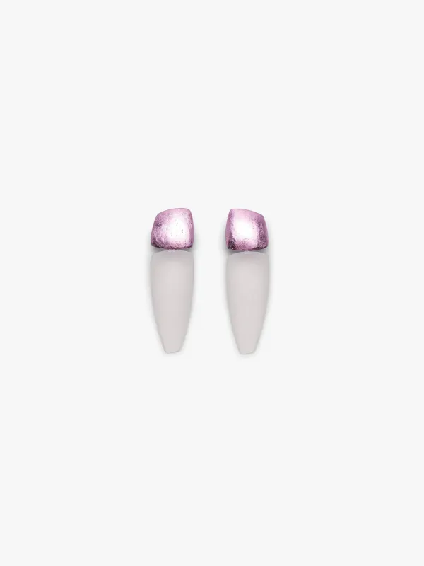 Joa earrings: pinkfoil, frosted greencast sold by Monies