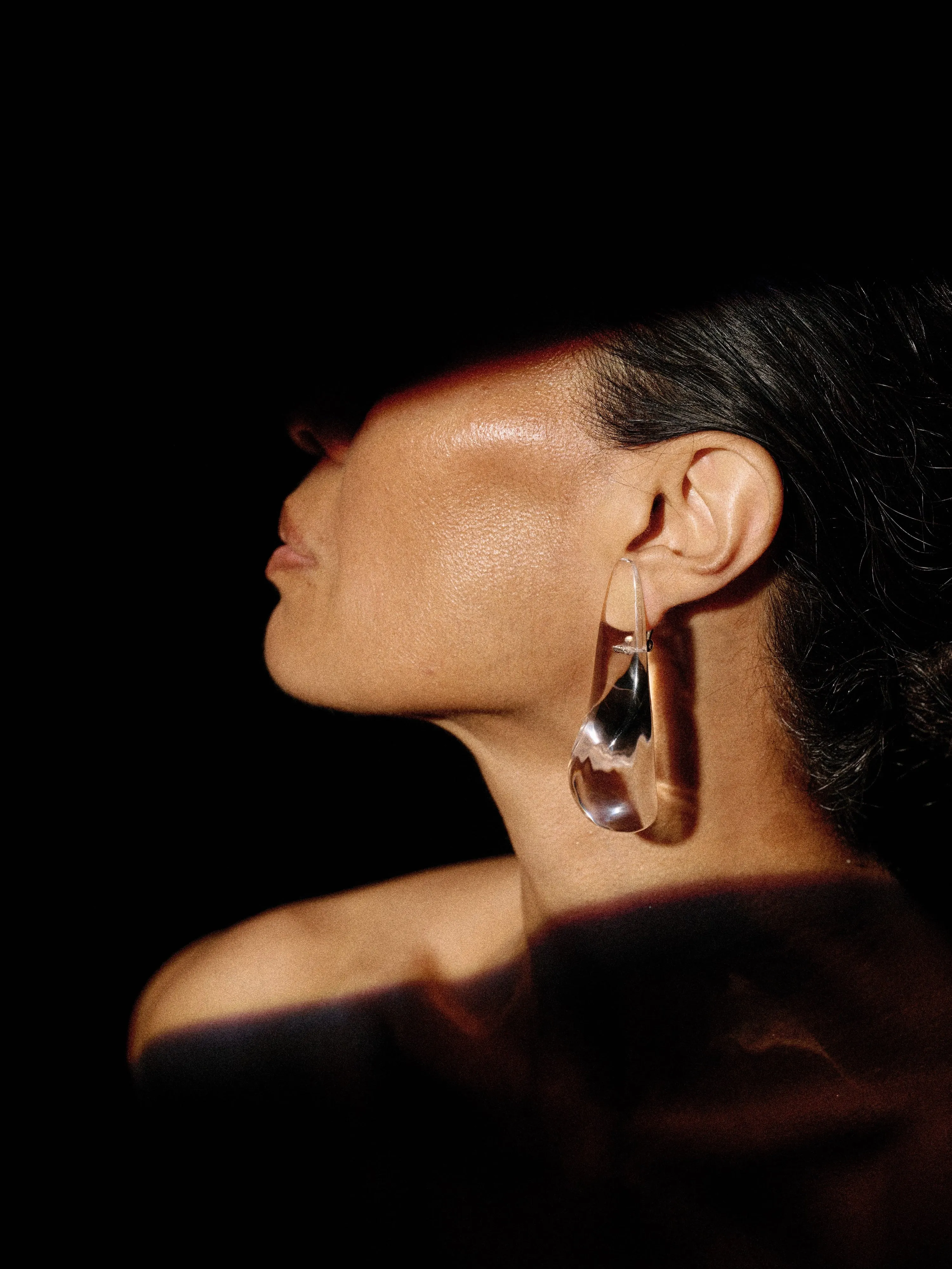 Naysia earrings: clear greencast sold by Monies product image thumbnail 2