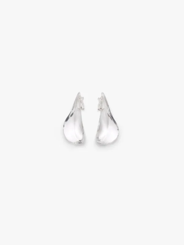 Naysia earrings: clear greencast sold by Monies