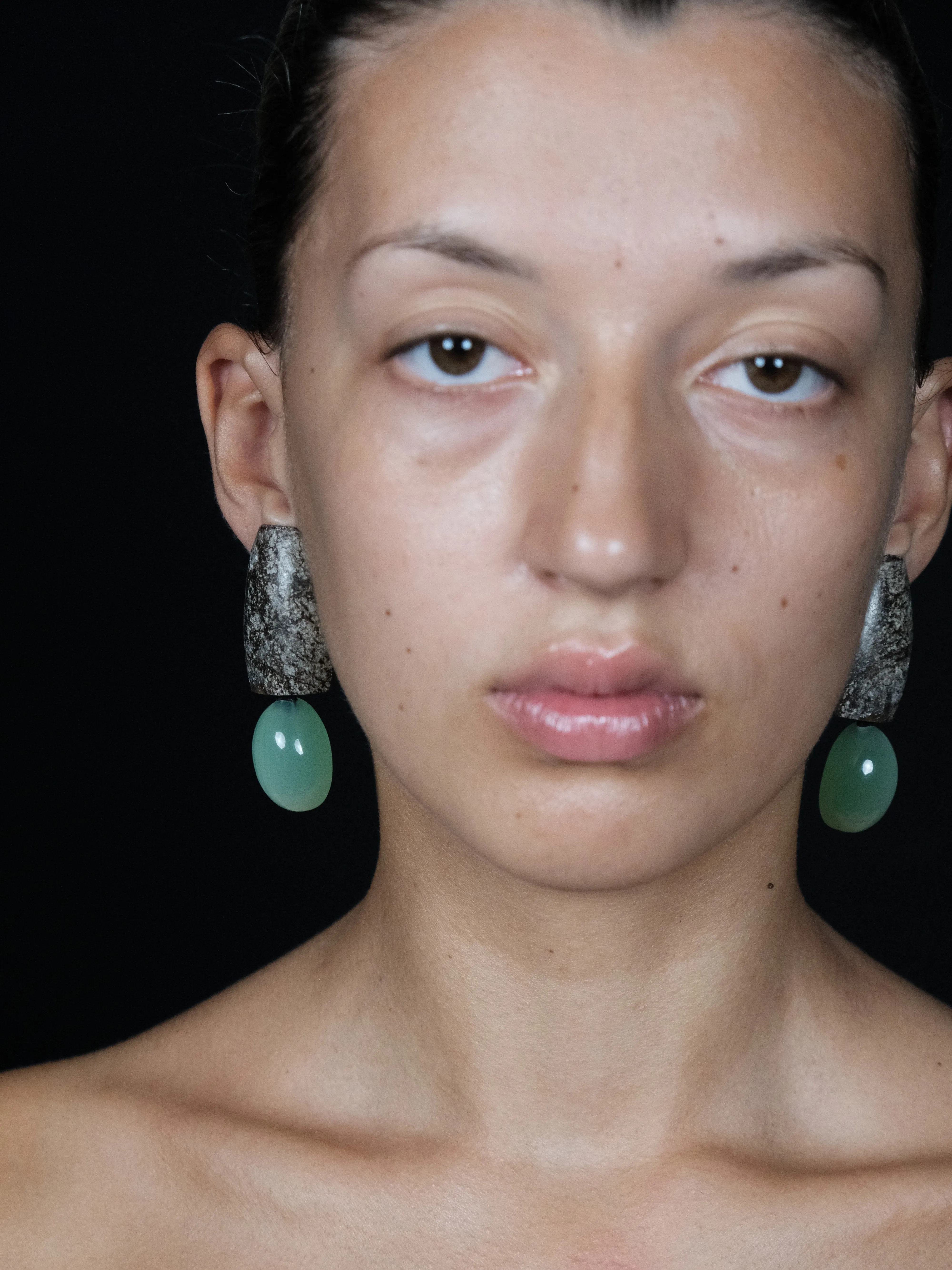 Earrings: jade, agate sold by Monies product image thumbnail 4