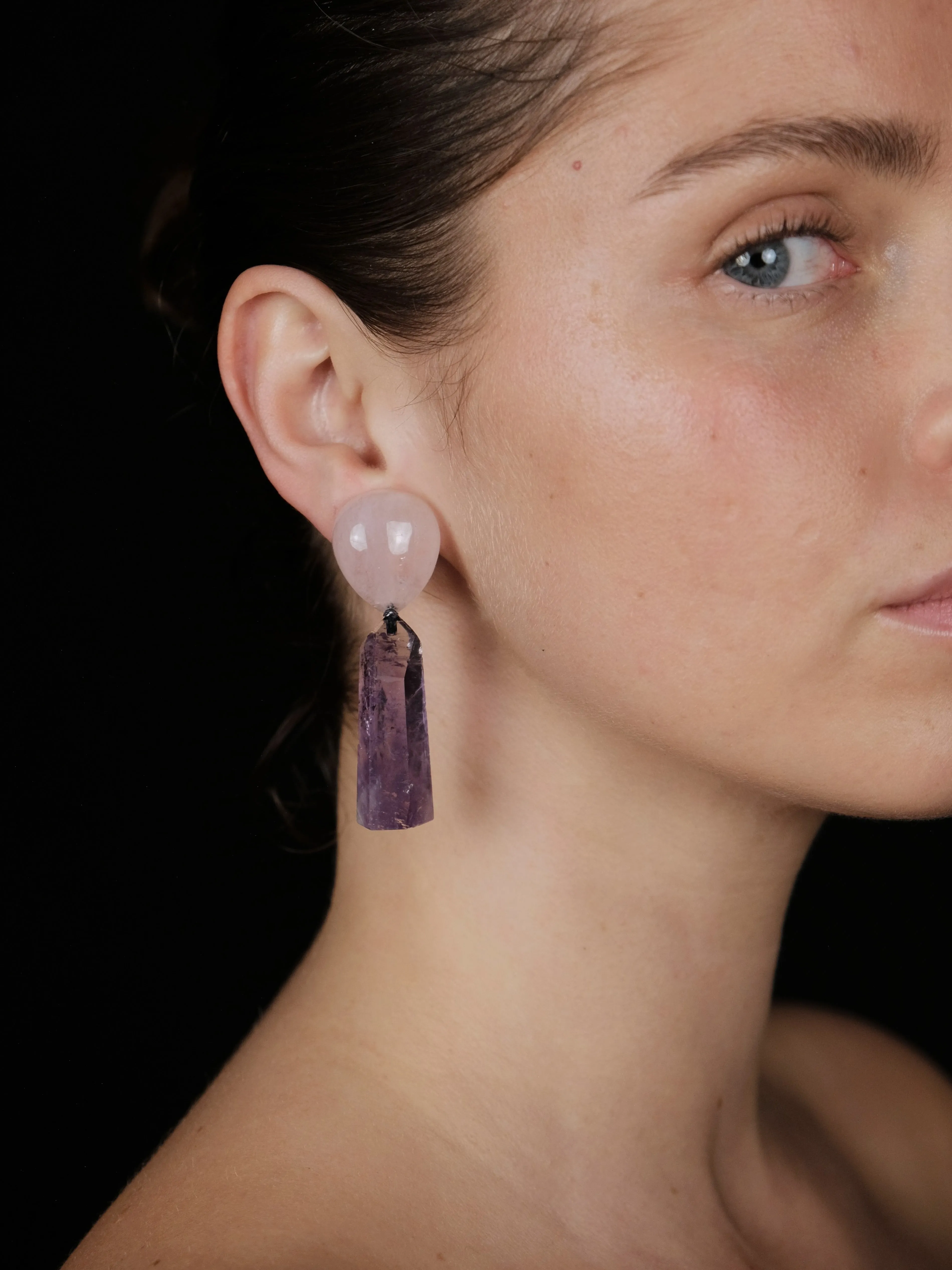 Earrings: amethyst, rosequartz sold by Monies product image thumbnail 2