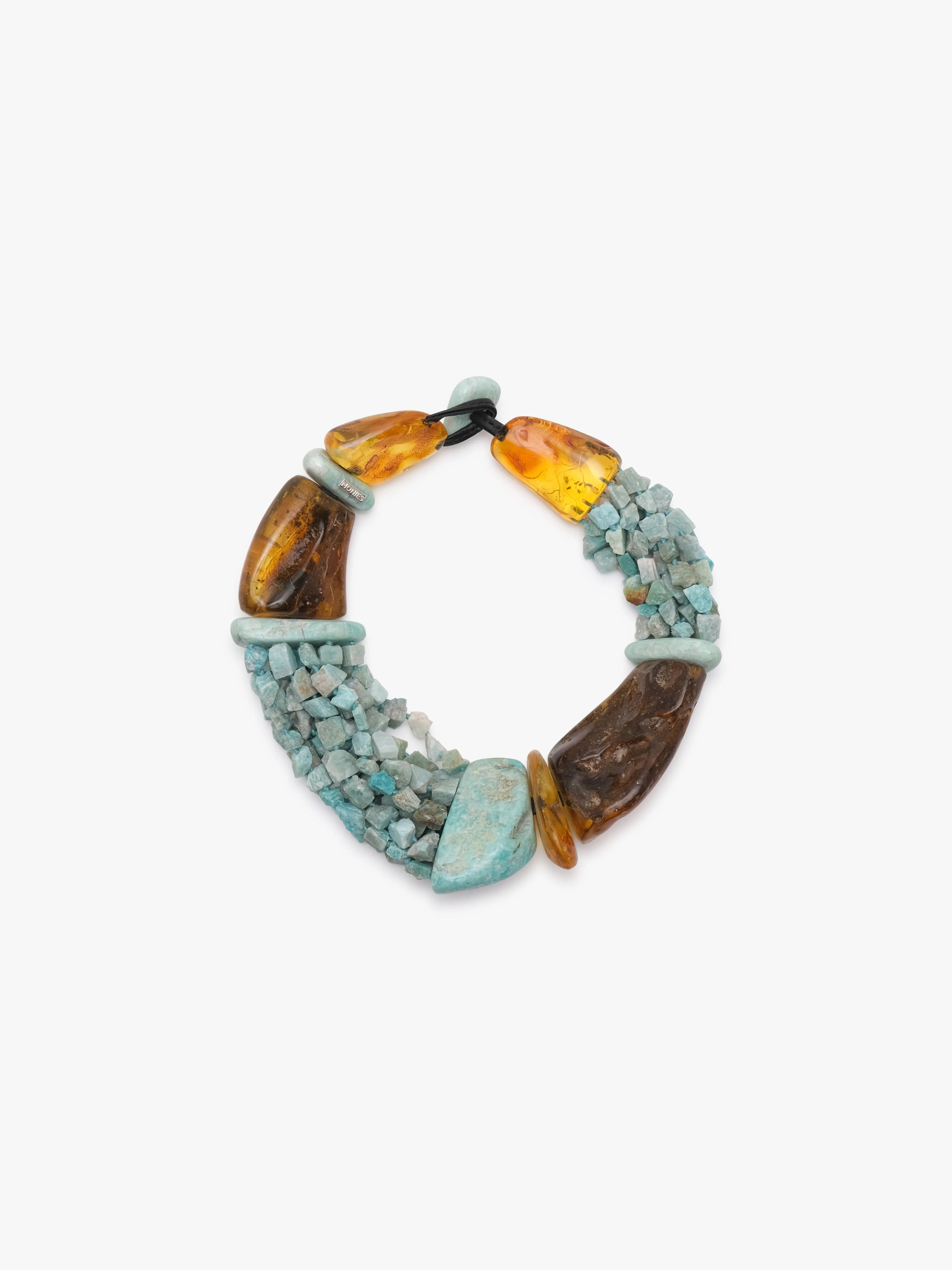Necklace: amber, amazonite sold by Monies product image thumbnail 5