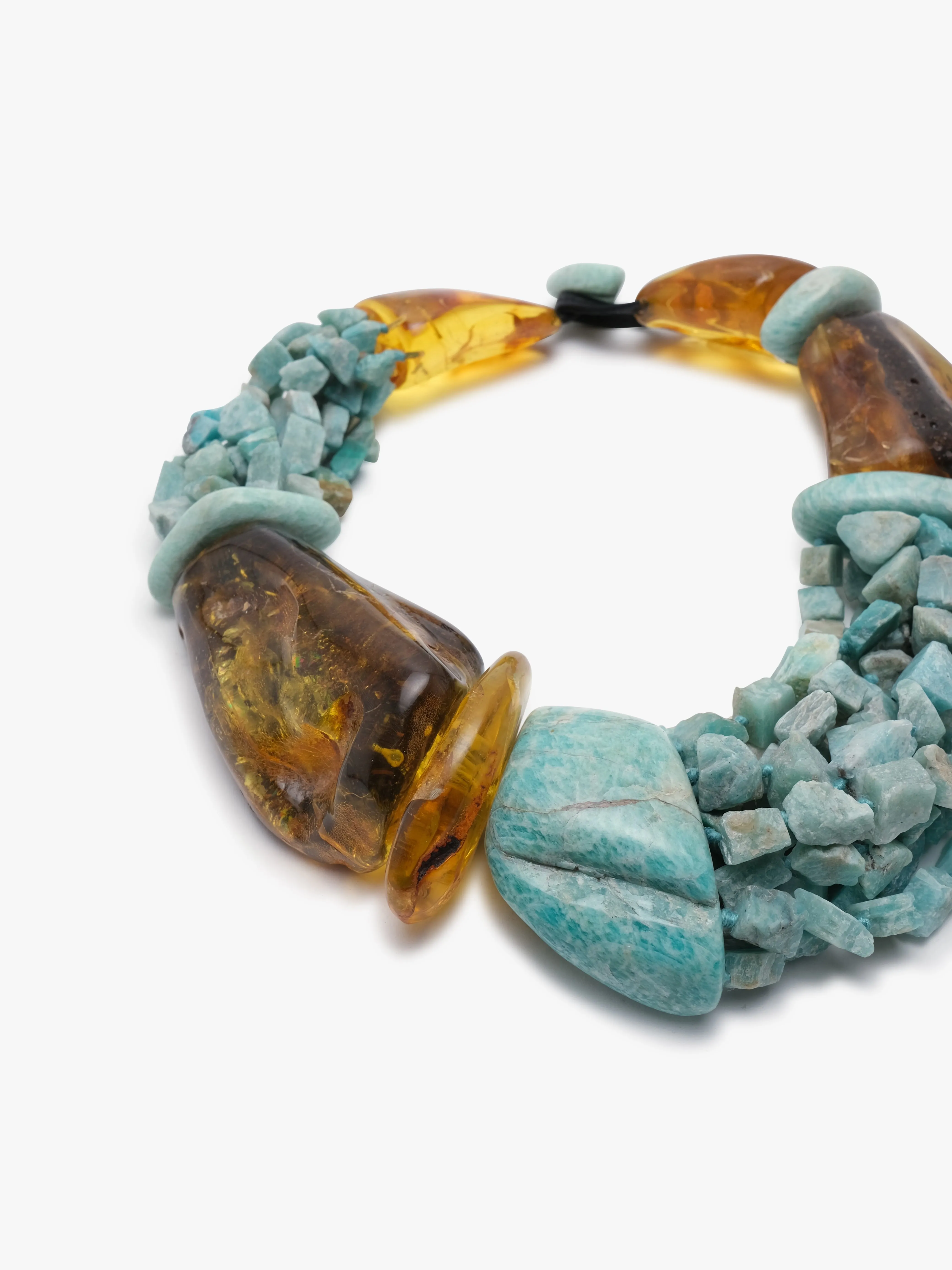 Necklace: amber, amazonite sold by Monies product image thumbnail 3