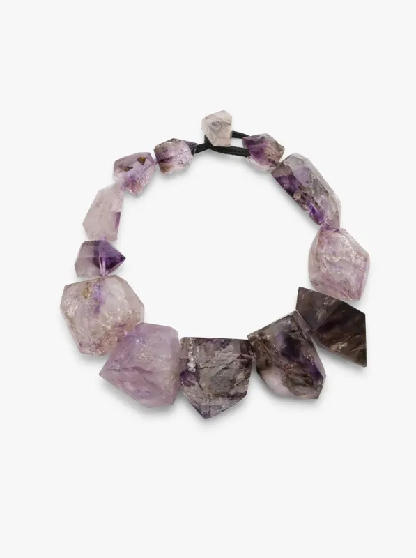 Necklace: amethyst sold by Monies