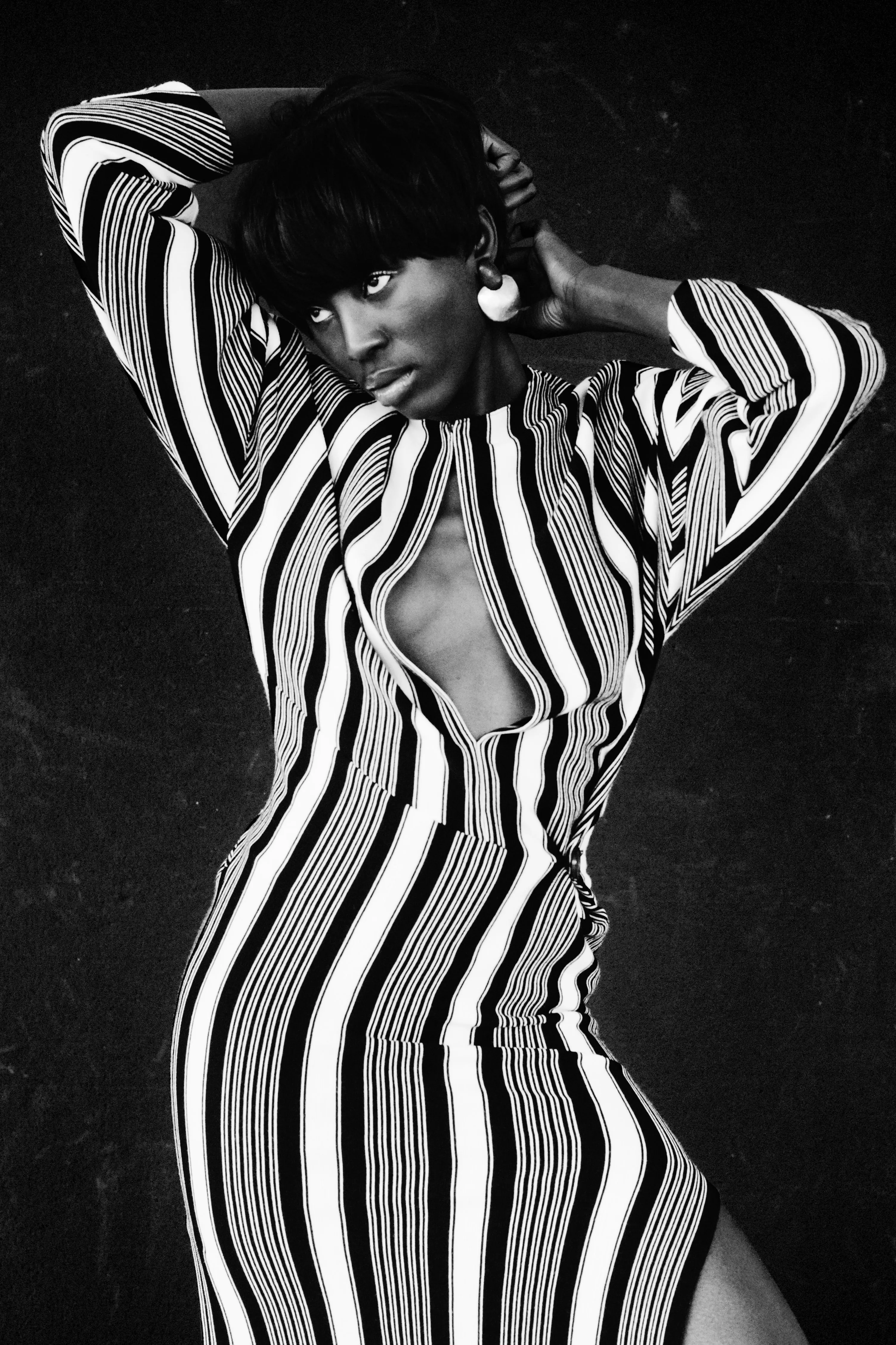 Folia earring: acacia, dark silverfoil sold by Monies product image thumbnail 2