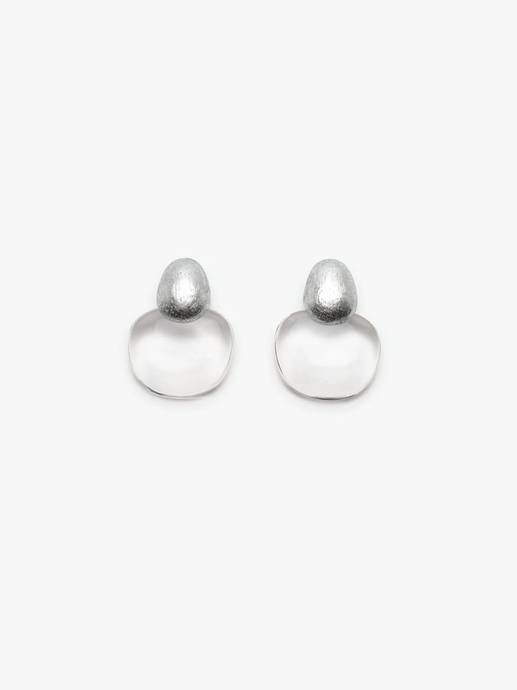 Folia stud earrings: acrylic, silverfoil sold by Monies